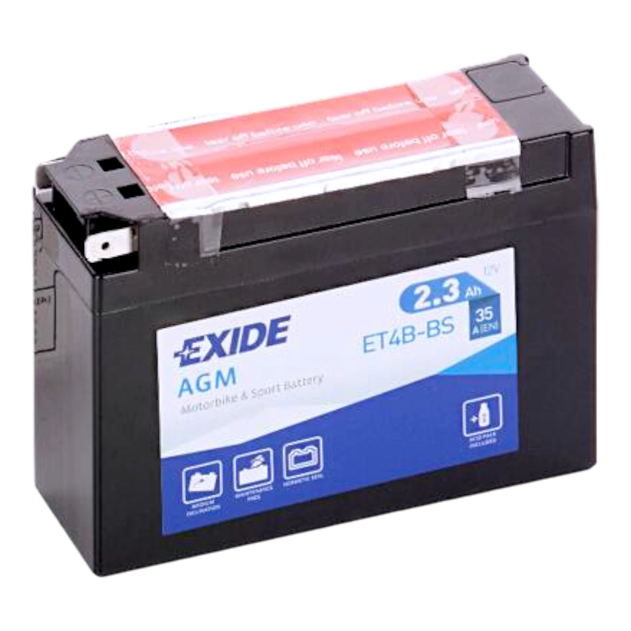 ET4B-BS / YT4B-BS / 50420 12V 2,3Ah - 35A (EN) AMP Motorradbatterie WF