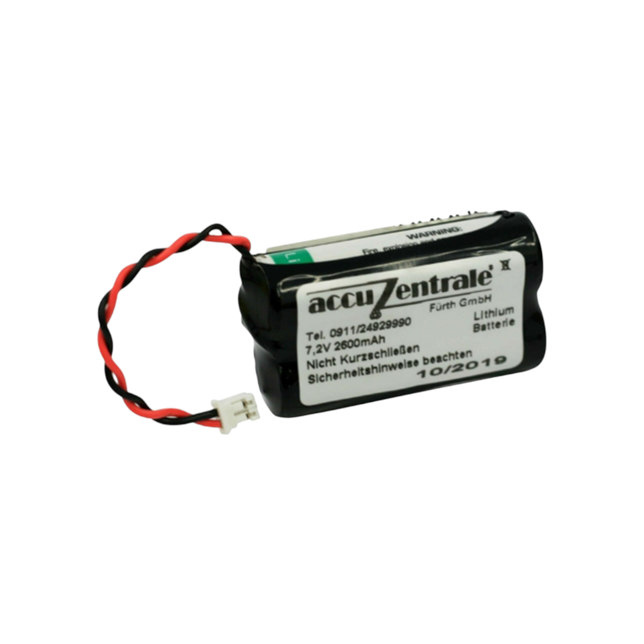 Konfektion Batterie passend für Honeywell  015605 für MB Funksystem mit Stecker und  Klettverschluss Lithium 7,2V 2600mAh 2S/LS14500