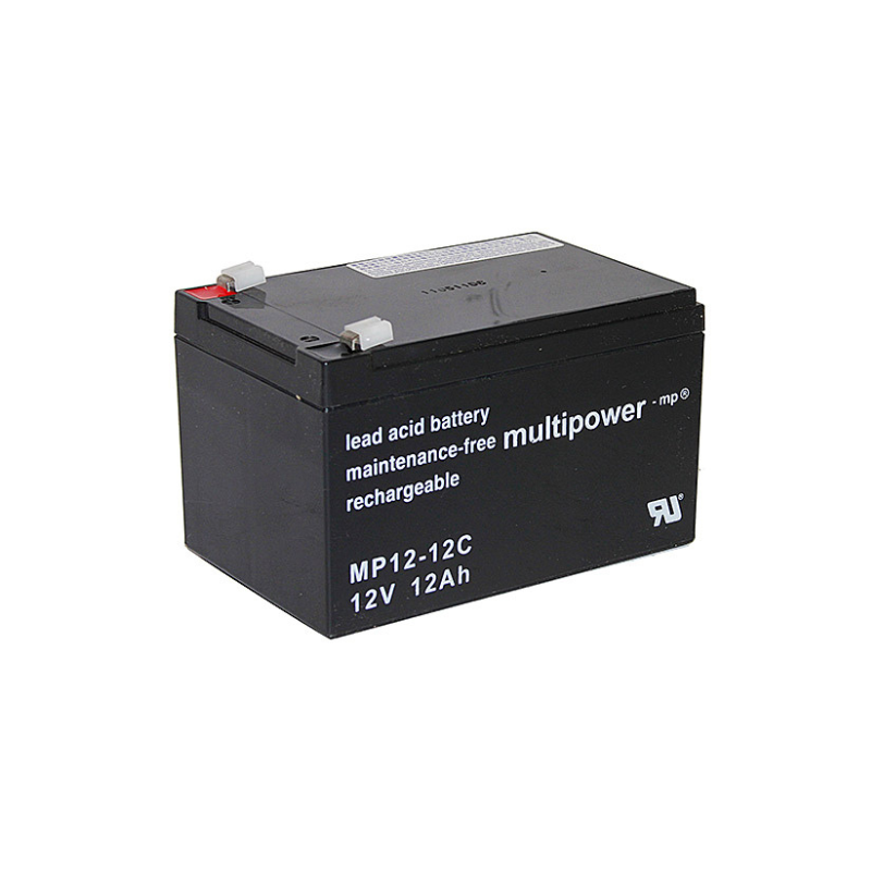 MULTIPOWER MPC12-12 AGM Akku Pb 12V 12Ah zyklenfest 6,3mm Fastonstecker