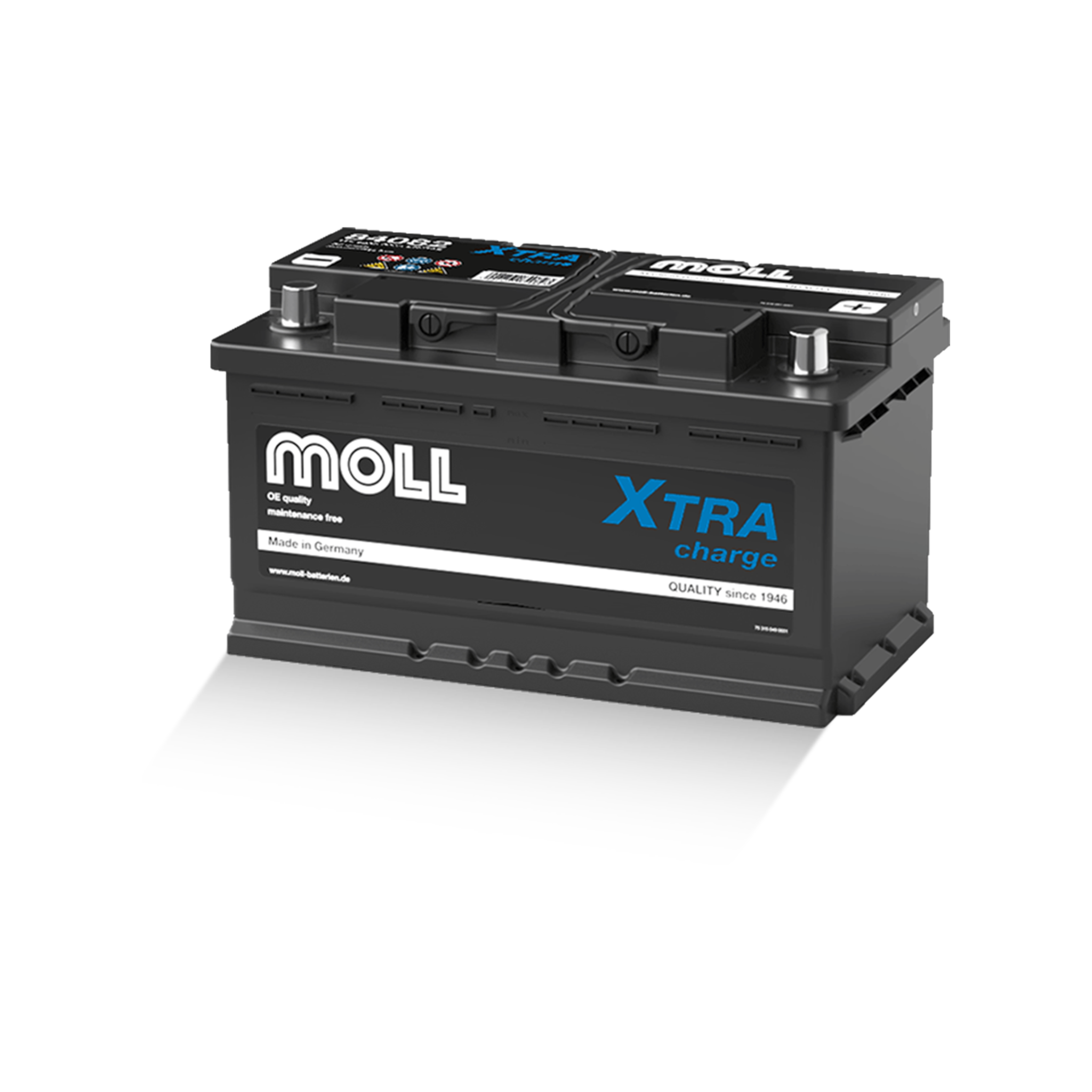 MOLL 84082  XTRA Charge "MADE IN GERMANY" Starterbatterie  12V 82Ah(20h) 800A(EN)