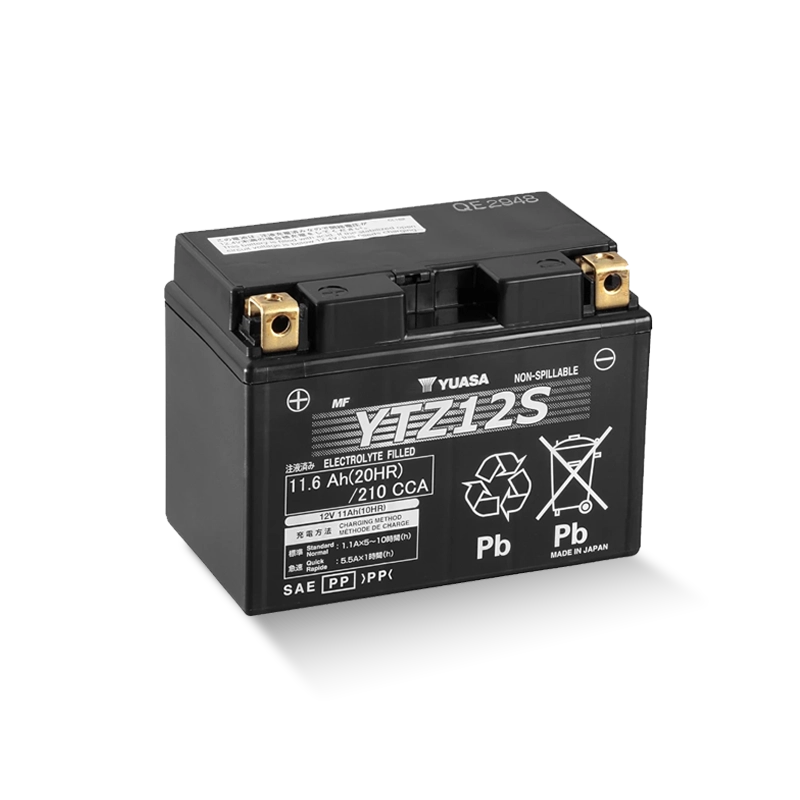 YUASA YTZ12S 12V 11,6Ah/C20 - 210A (EN) Motorradbatterie WF