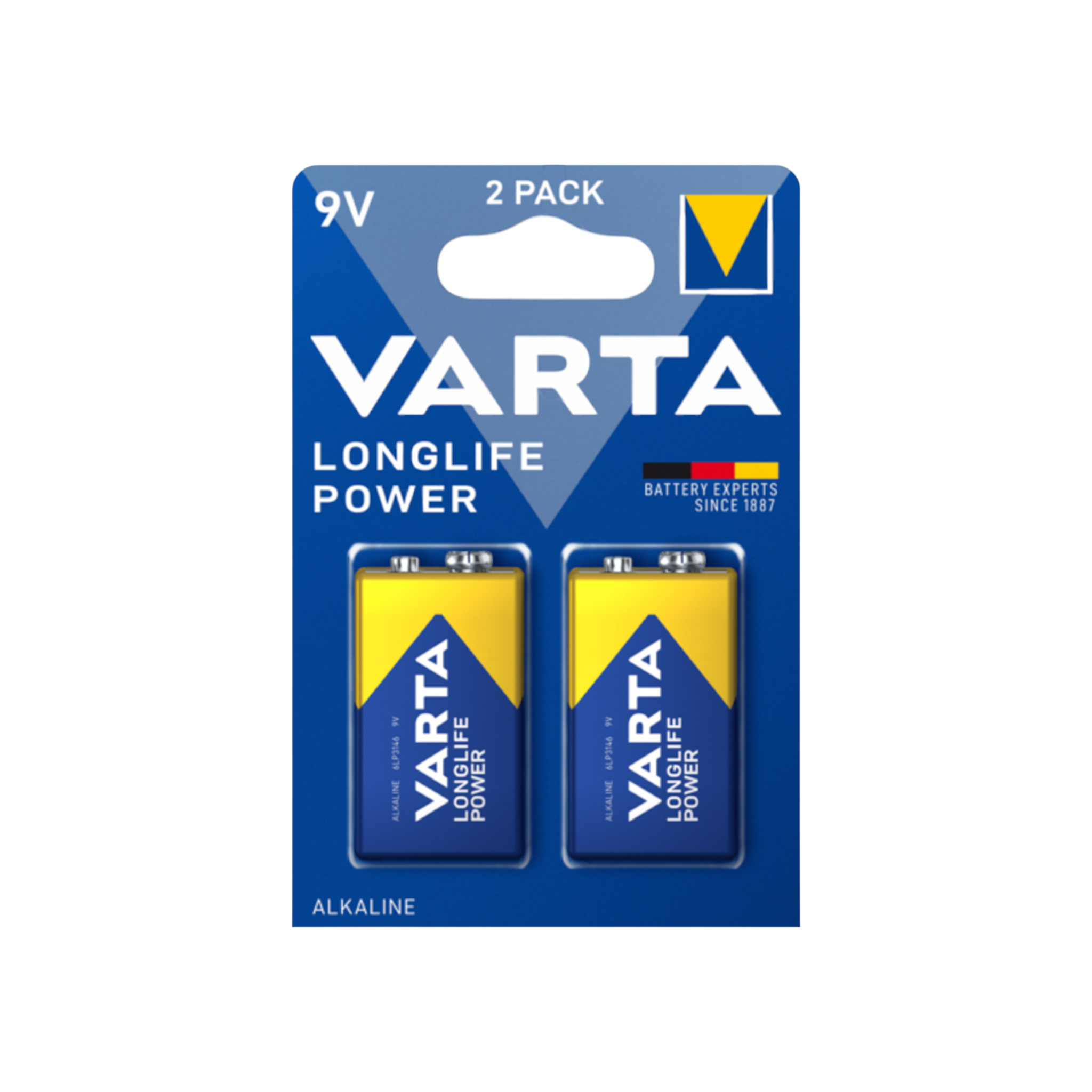 Varta Longlife Power 4922 9V-Block Batterie 2er Blister