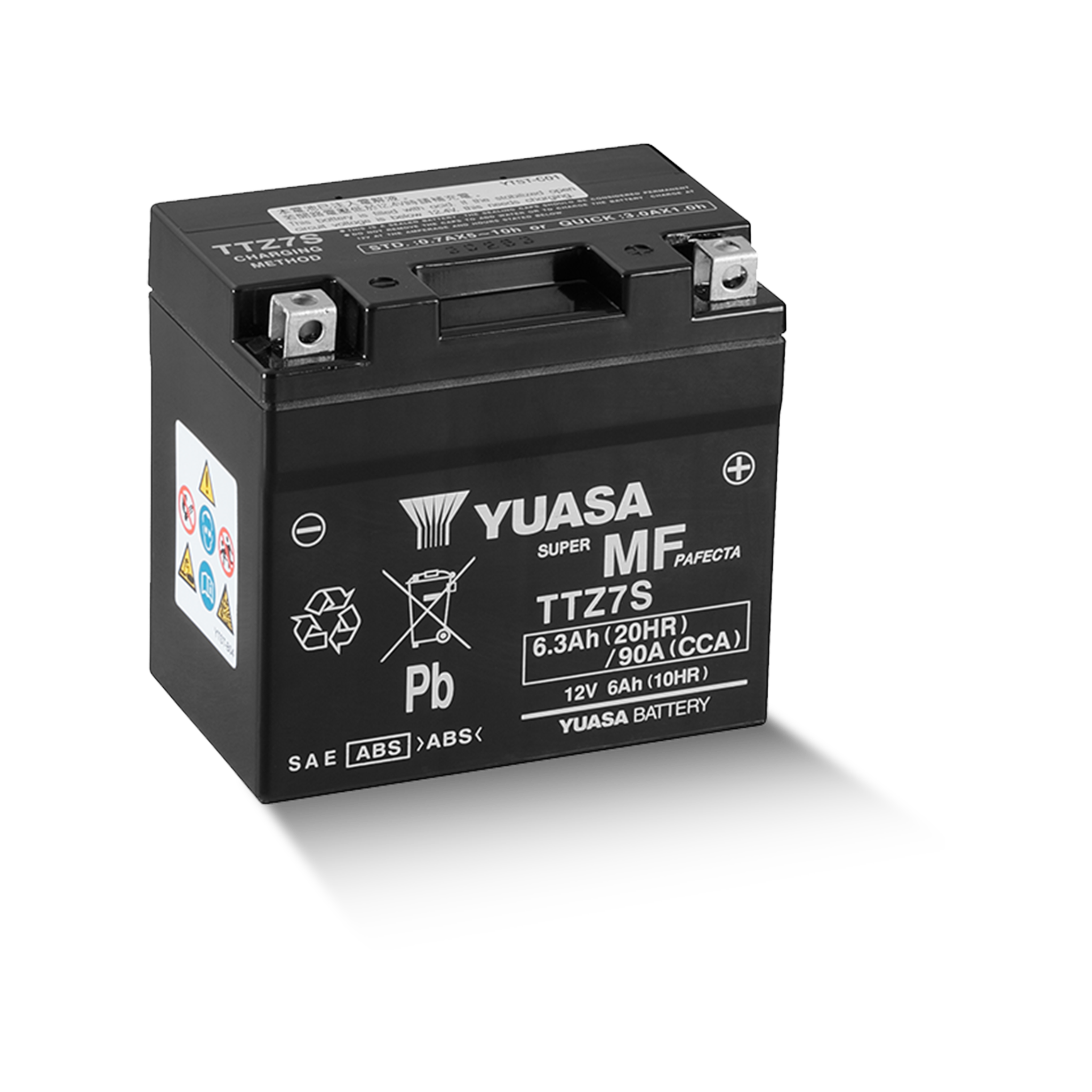 YUASA TTZ7S WC 12V 6,3Ah/C20 - 90A (EN) Motorradbatterie WF