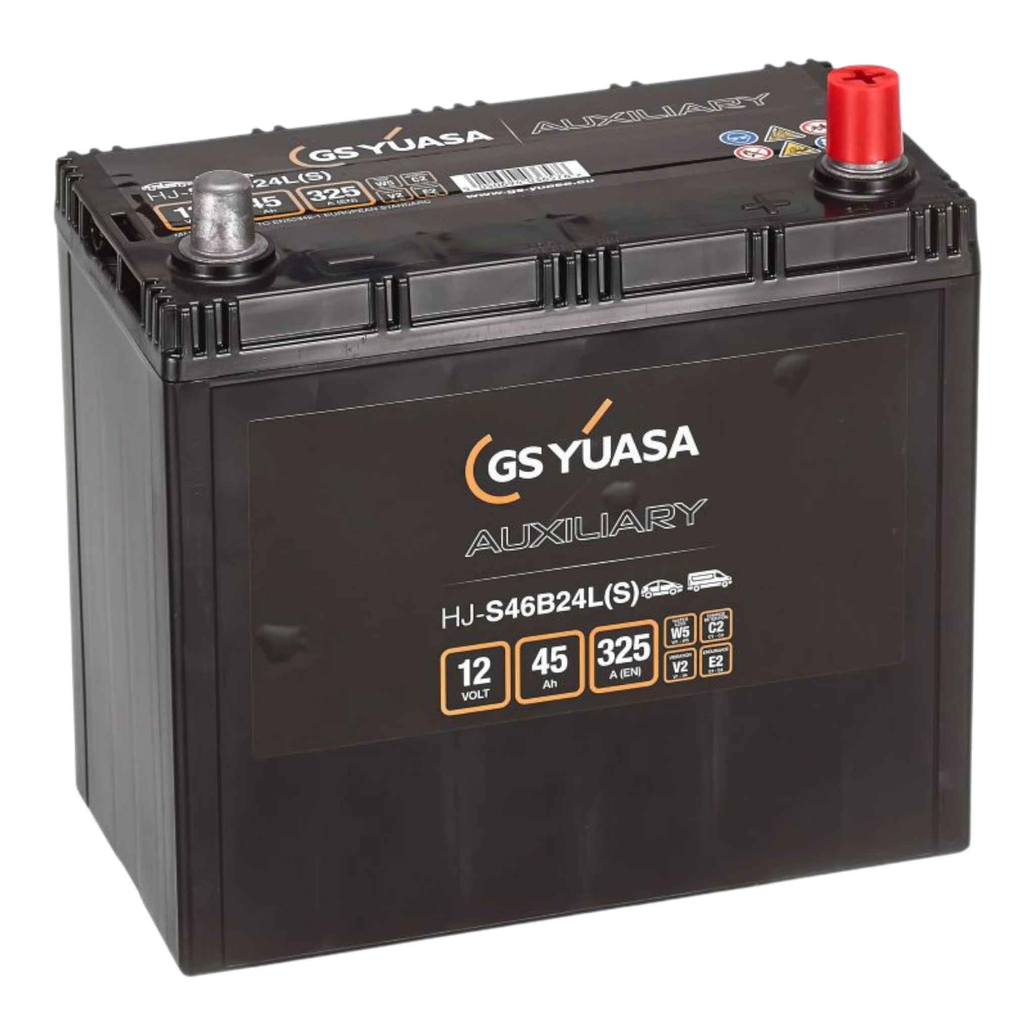 YUASA HJ-S46B24L(S) AGM Starterbatterie  12V 45Ah 325A(EN)
