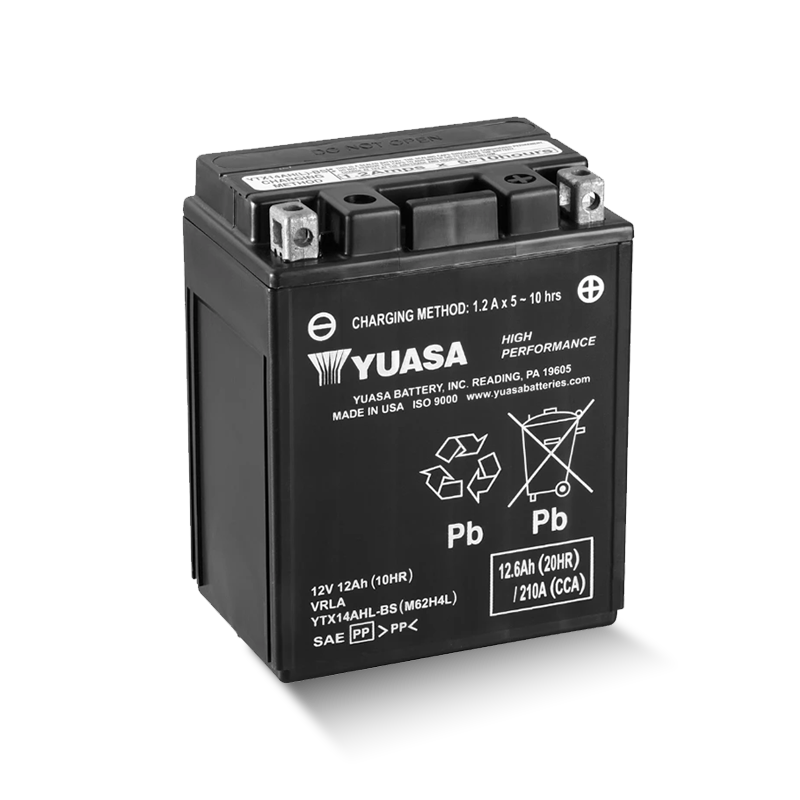 YUASA YTX14AHL-BS 12V 12,6Ah/C20 - 210A (EN) Motorradbatterie WF