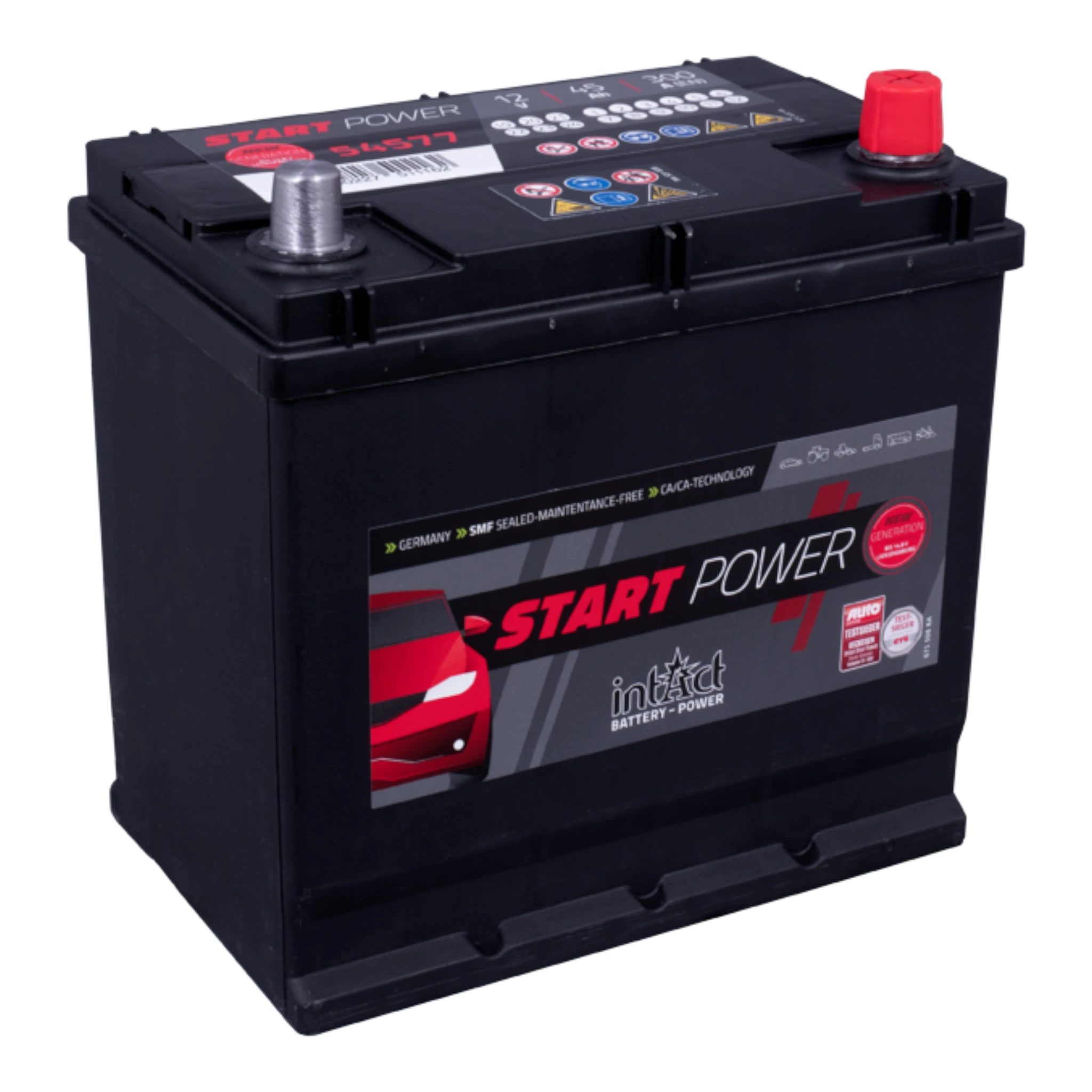 intAct Start-Power Asia 54577 - Autobatterie 12V, 45Ah, 300A (EN)