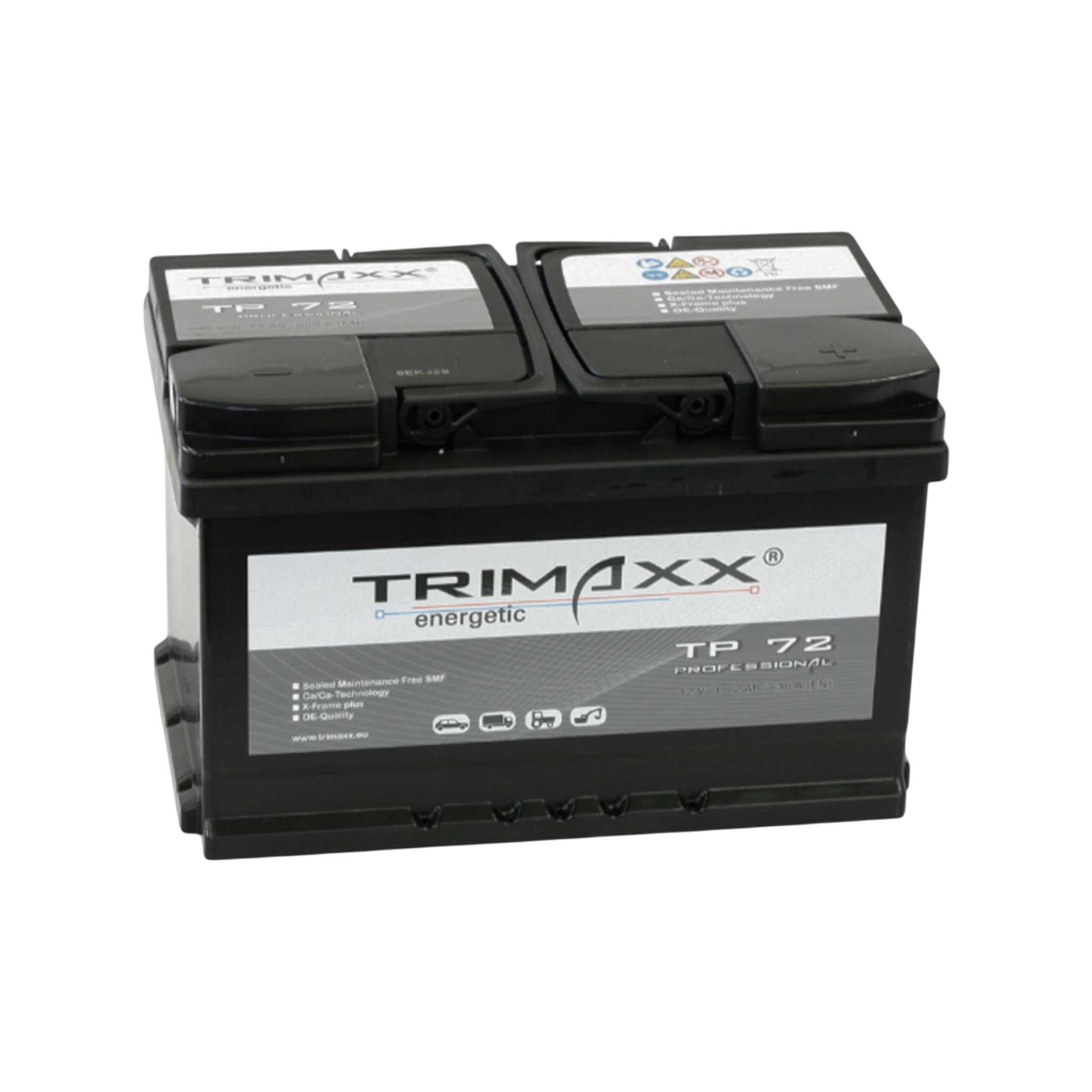 TRIMAXX energetic "Professional" TP72 pro Starterbatterie 12V 72Ah/C20 - 650A(EN)