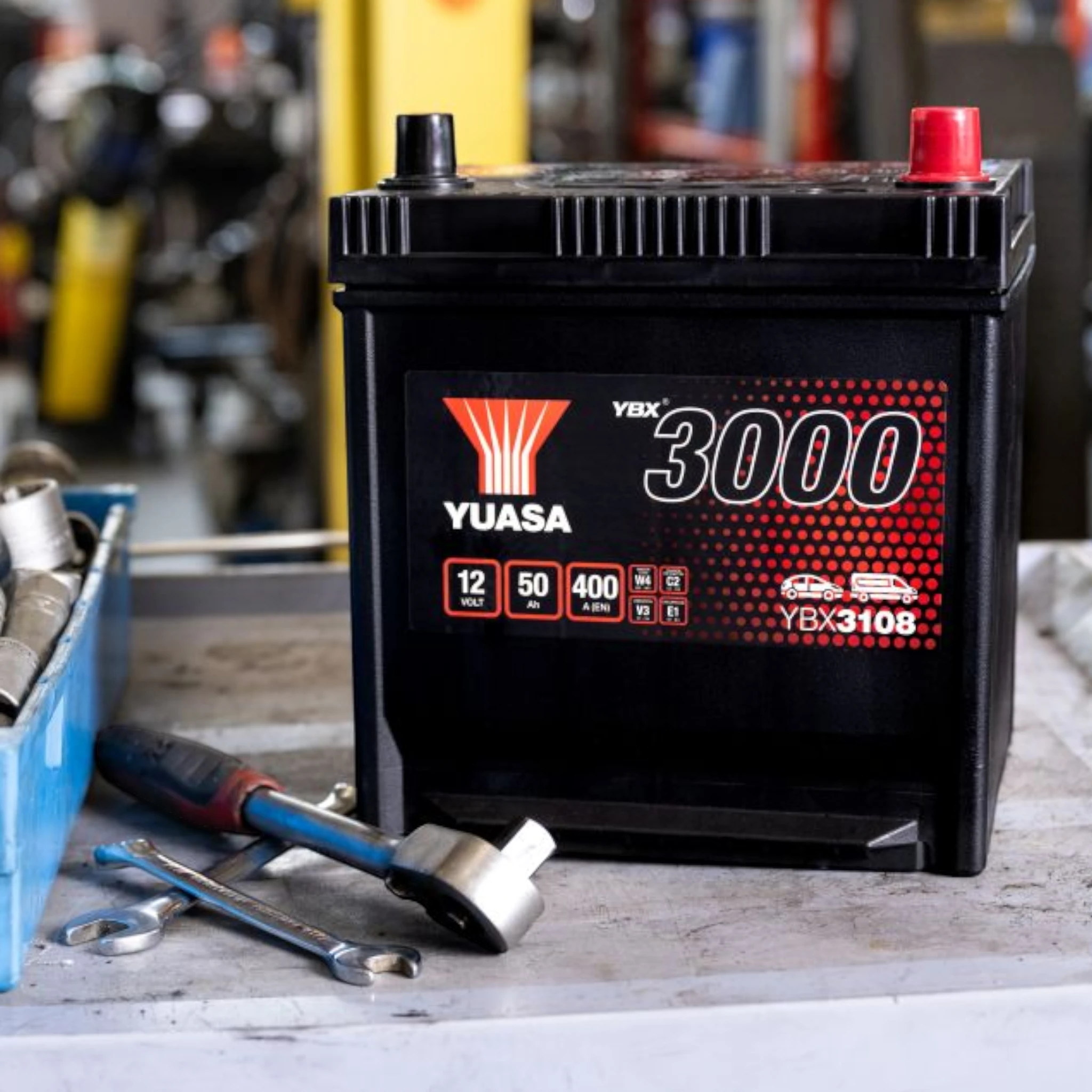 YUASA YBX3108 SMF Starterbatterie  12V 50Ah 400A(EN)