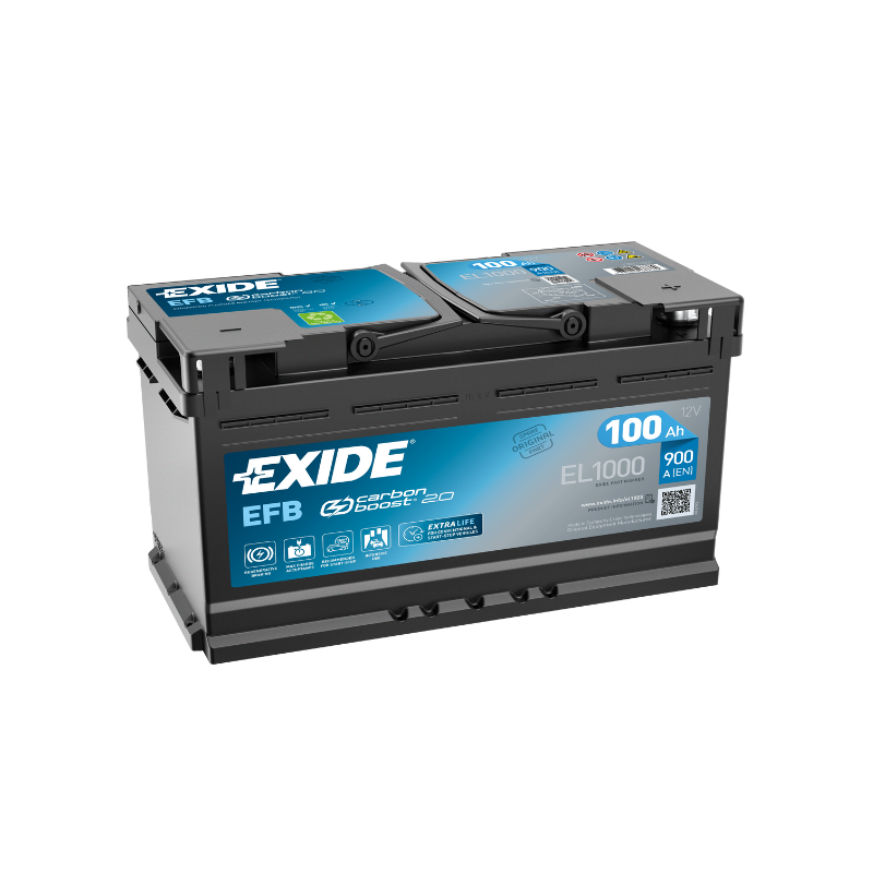 EXIDE EL1000 EFB Pb Starterbatterie 12V 100Ah(C20) 900A(EN)