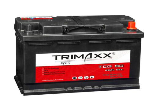 TRIMAXX cyclic "Real-GEL" TCG 80 absolut wartungsfrei, verschlossen, VRLA 12V 80Ah(C20)