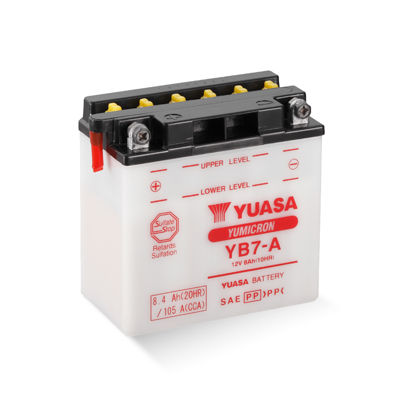 YUASA YB7-A / 50713 12V 8,4Ah/C20 - 105A (EN) Motorradbatterie