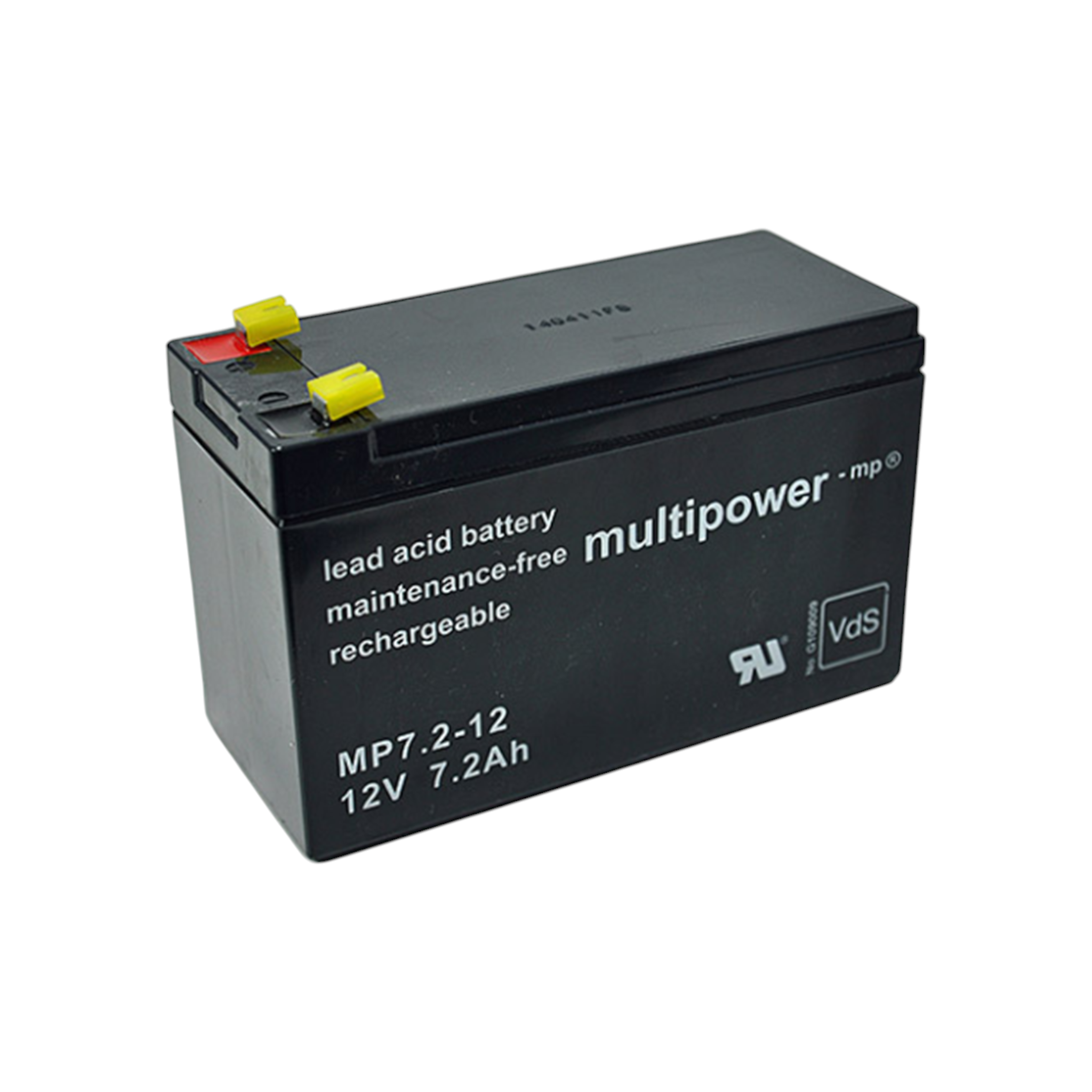 MULTIPOWER MP7.2-12 VdS AGM Akku Pb 12V 7,2Ah Faston 4,8mm