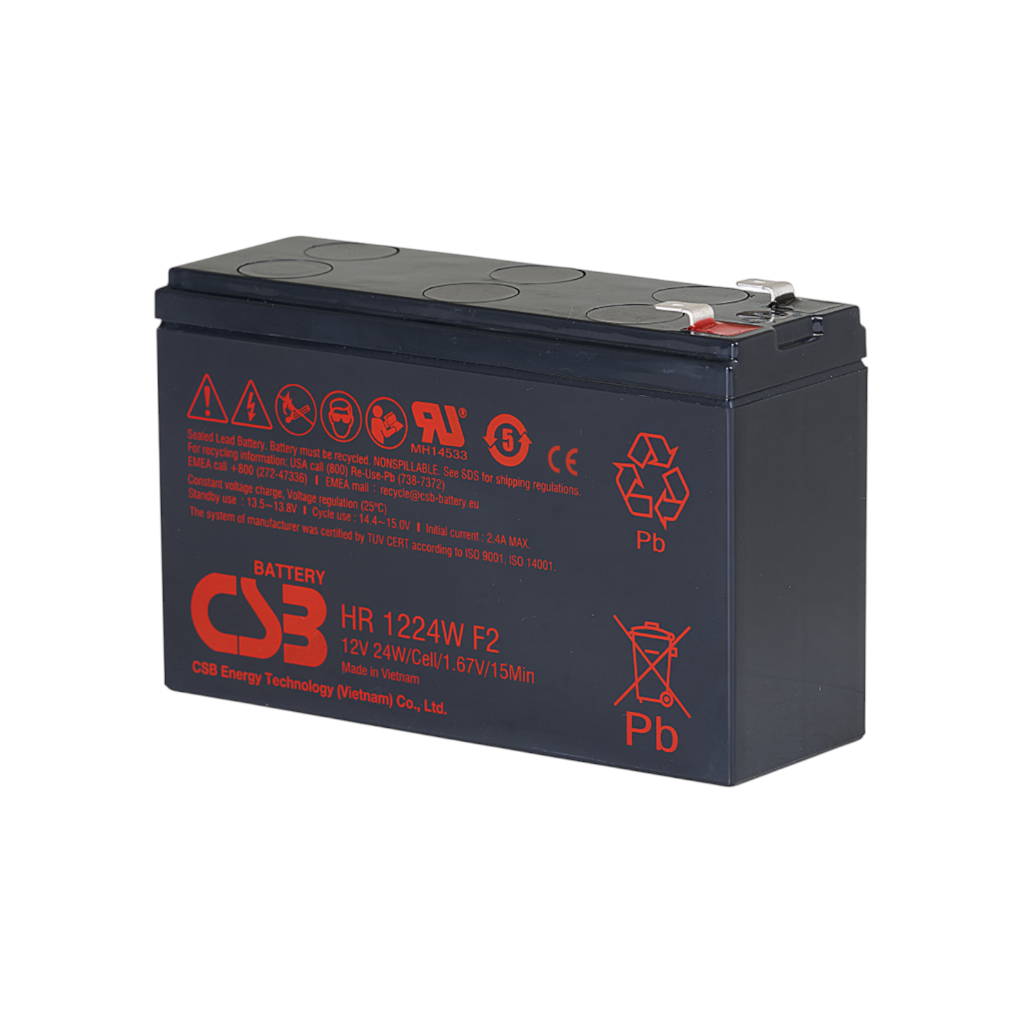 CSB HR1224W F2F1 Hochstrom AGM Akku Pb 12V 6Ah