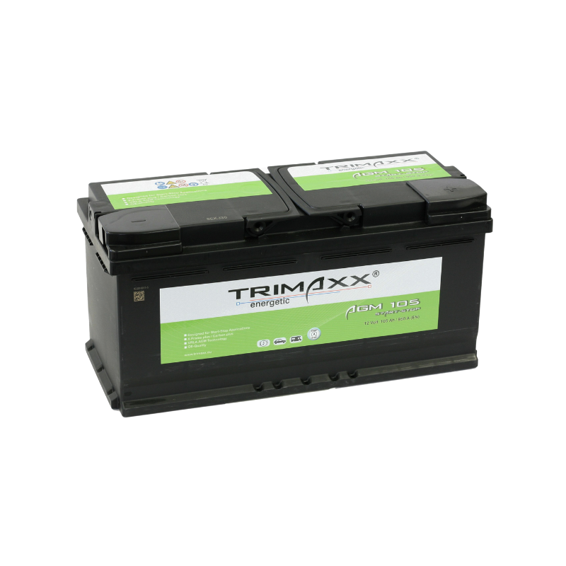 TRIMAXX energetic "Professional Start-Stop  AGM" AGM 105 Starterbatterie 12V 105Ah/C20 - 950A(EN)