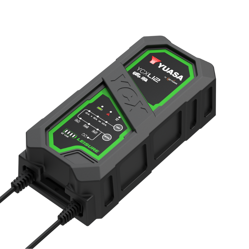 YUASA Ladegerät YCXL12 Leisure 12V mit 2A/8A/12A Ladestrom IP44 Schutzklasse