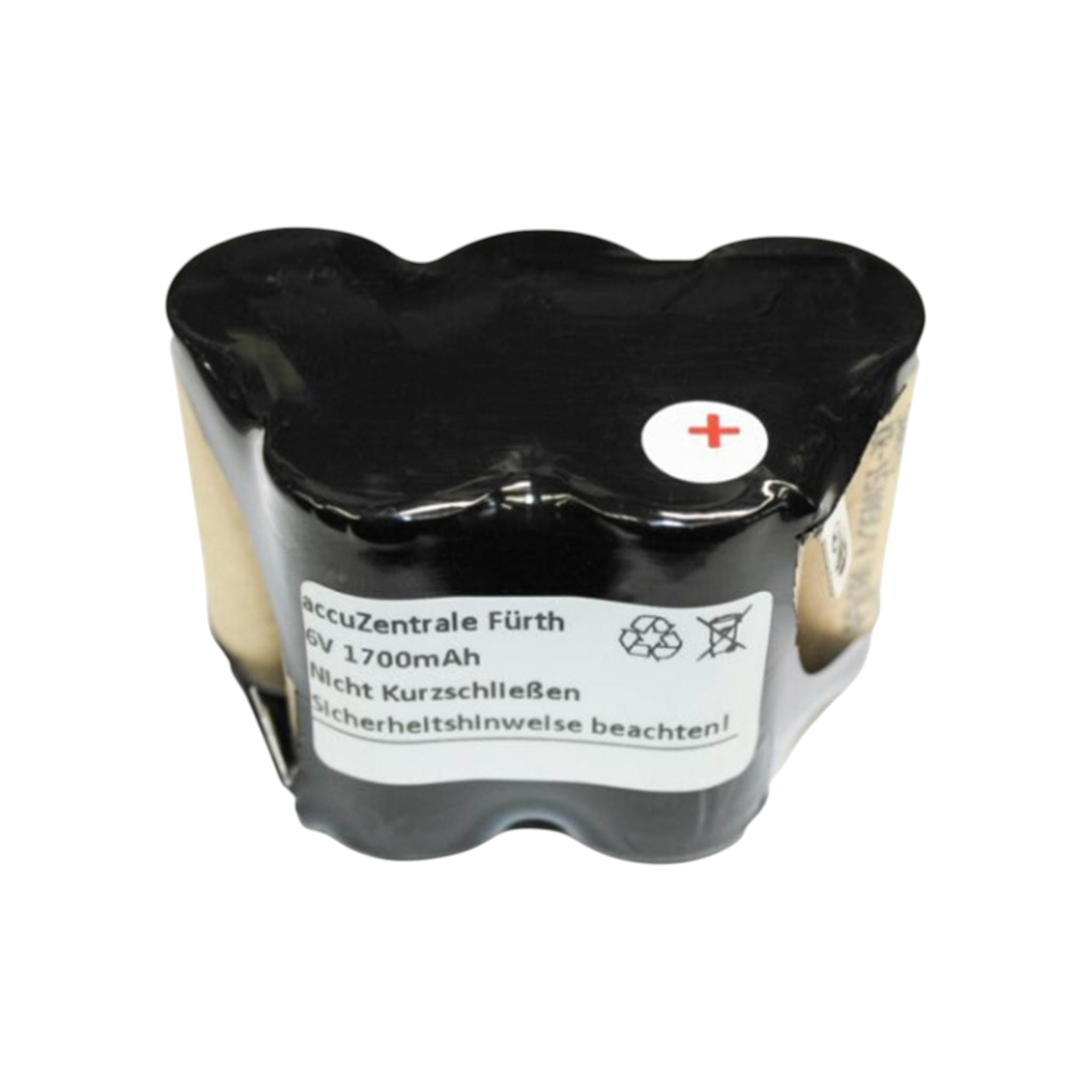 Konfektion Akku für ULO-Box / Saxonette  PANASONIC 5/N-1700SCR PP  6V 1,7Ah mit Fastonstecker +6,3 -4,8mm