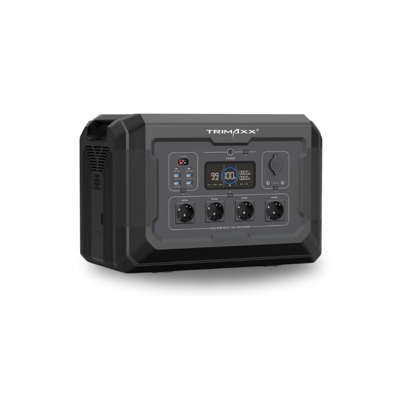 TRIMAXX PPS 2.0 professional Portable Powerstation  2048 Wh LiFePo4  Tragbare Stromversorgung in Kofferformat inkl. Wechselrichter bis 2500 Watt Dauerlast