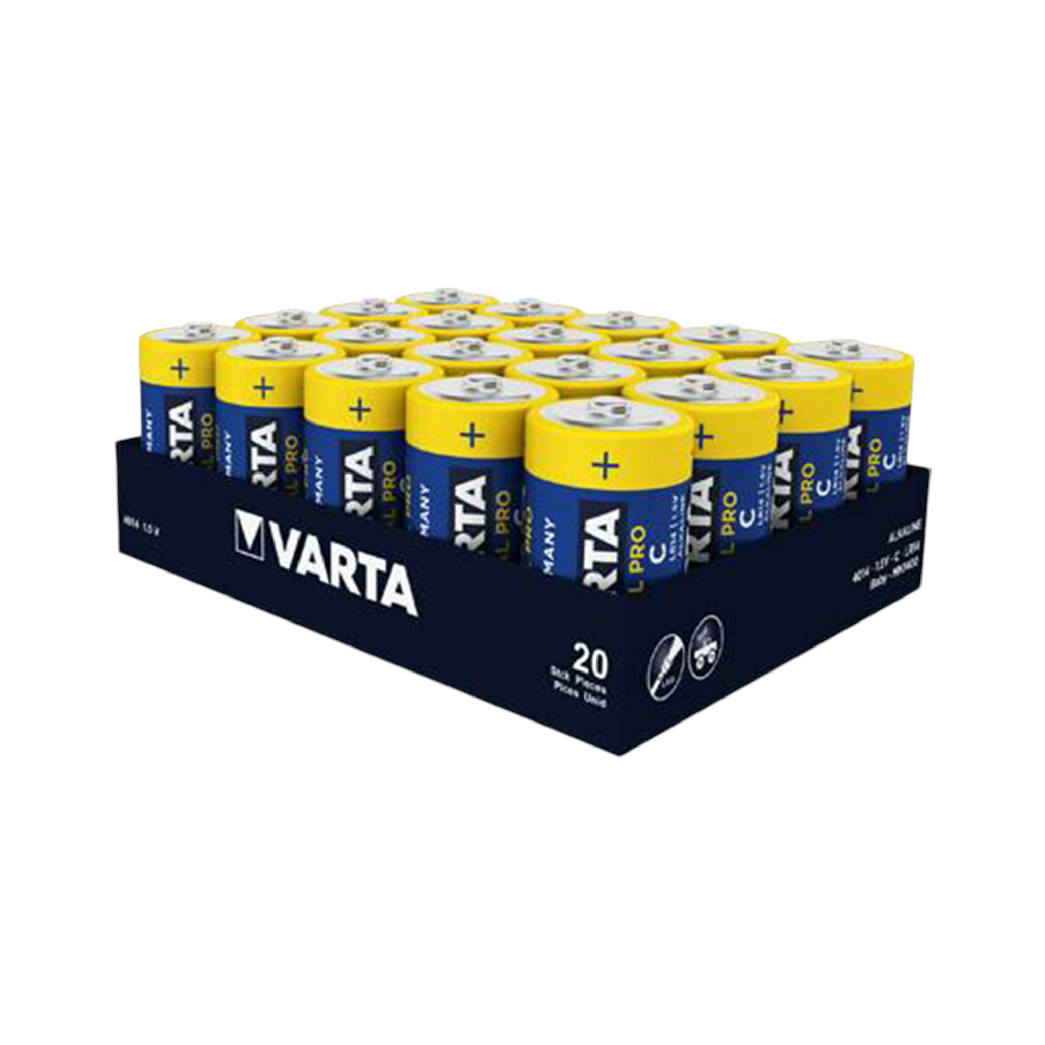 VARTA 4014 Industrial C / LR14 Baby Alkaline Batterie 1,5V  20er Pack