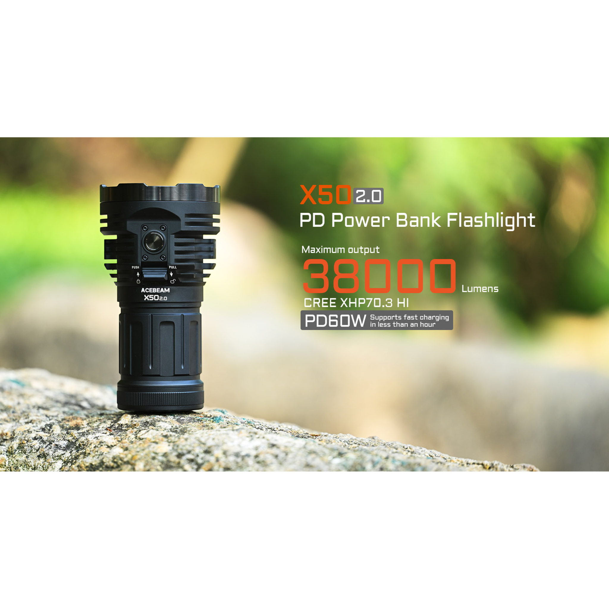 AceBeam X50 2.0 mit 45.000 Lumen