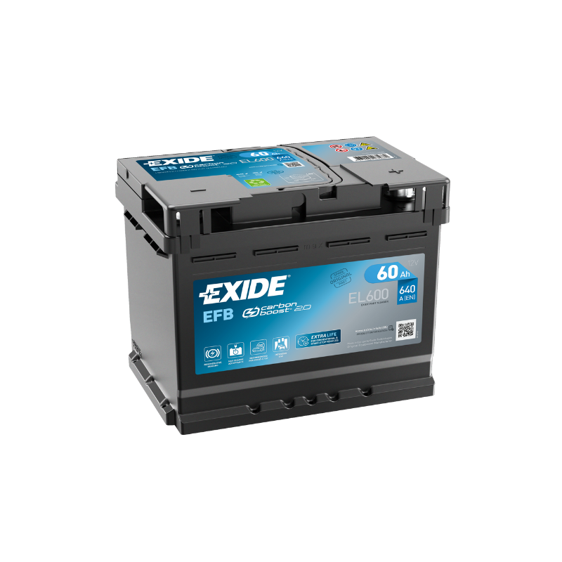 EXIDE EL600 EFB Pb Starterbatterie  12V 60 AH/C20 - 640A(EN) EXIDE EL600 EFB Pb Starterbatterie  12V 60 AH/C20 - 640A(EN)