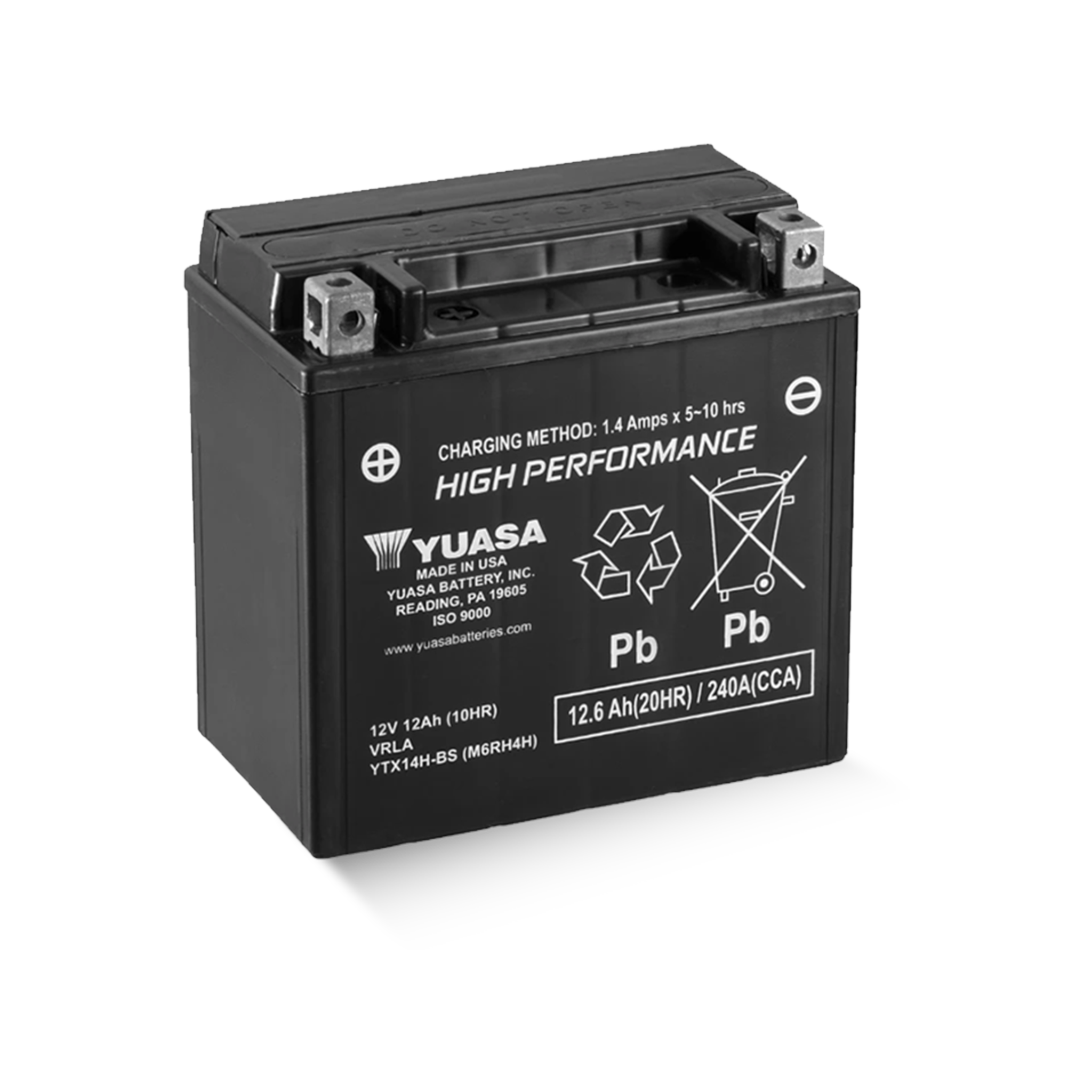 YUASA YTX14H-BS CP 12V 12,6Ah/C20 - 240A (EN) Motorradbatterie WF
