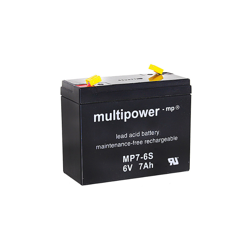 MULTIPOWER MP7-6S AGM Akku Pb 6V 7Ah 4,8mm Fastonstecker