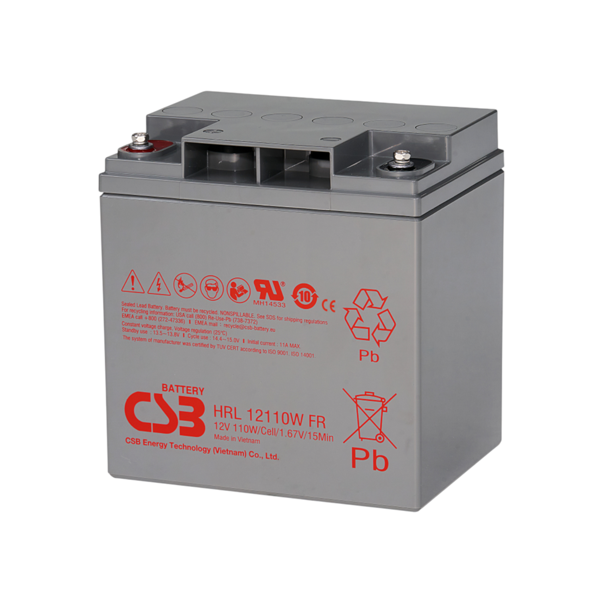 CSB HRL12110W High Rate Long Life  AGM Akku Pb 12V 28Ah