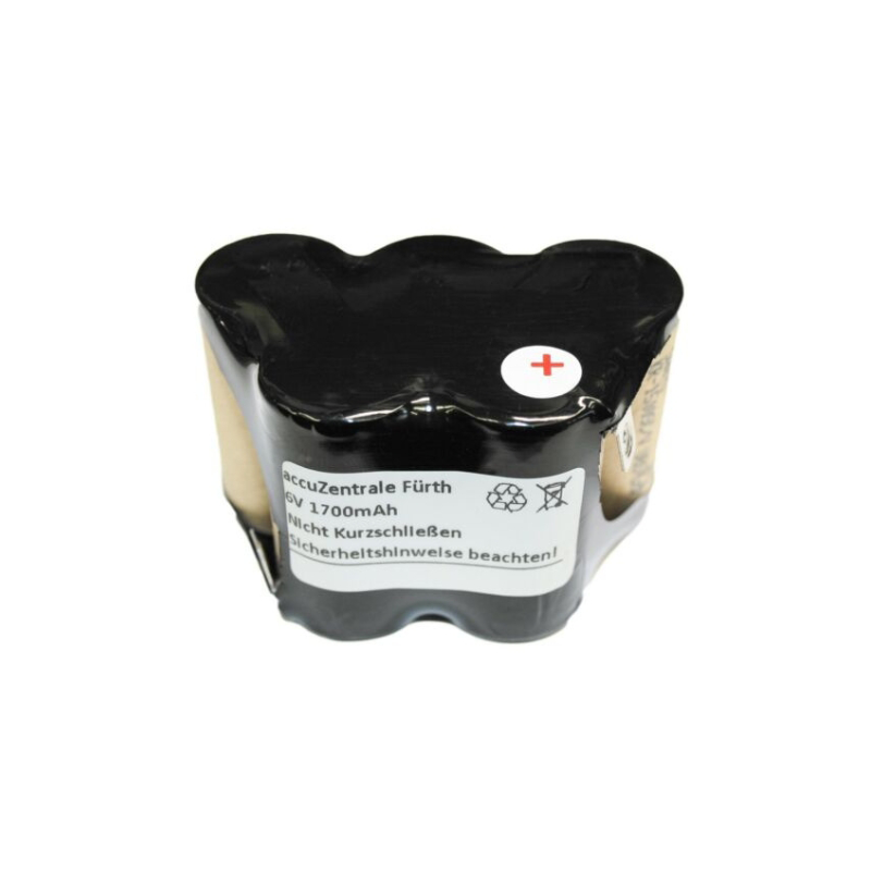 Konfektion Akku für ULO-Box / Saxonette  PANASONIC 5/N-1700SCR PP   6V 1,7Ah mit Fastonstecker +6,3 -4,8mm EBL 801 Hercules Saxonette, Zündapp, KTM, DKW, Puch