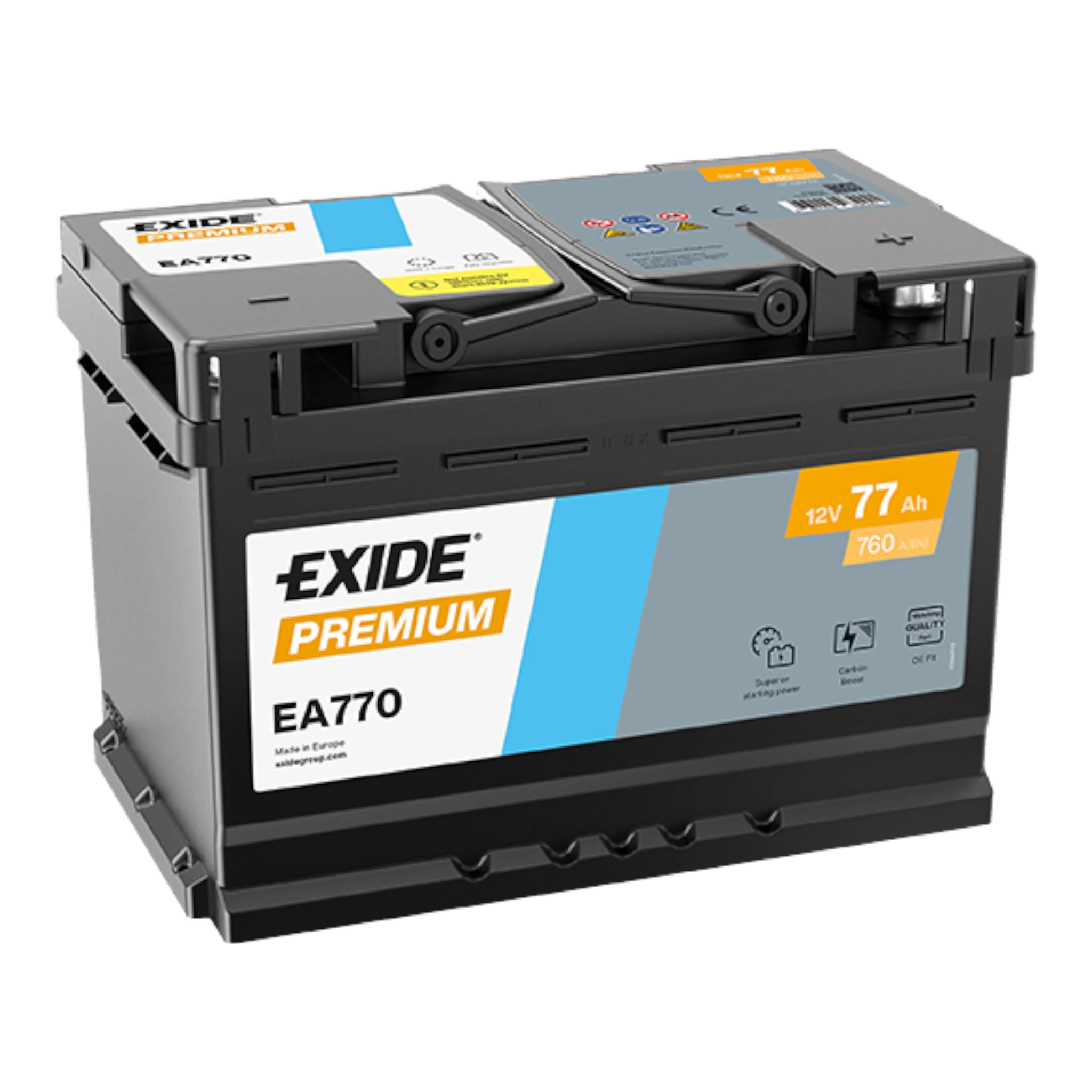 EXIDE Premium EA770 Pb Starterbatterie  12V 77 Ah/C20 - 760A(EN)