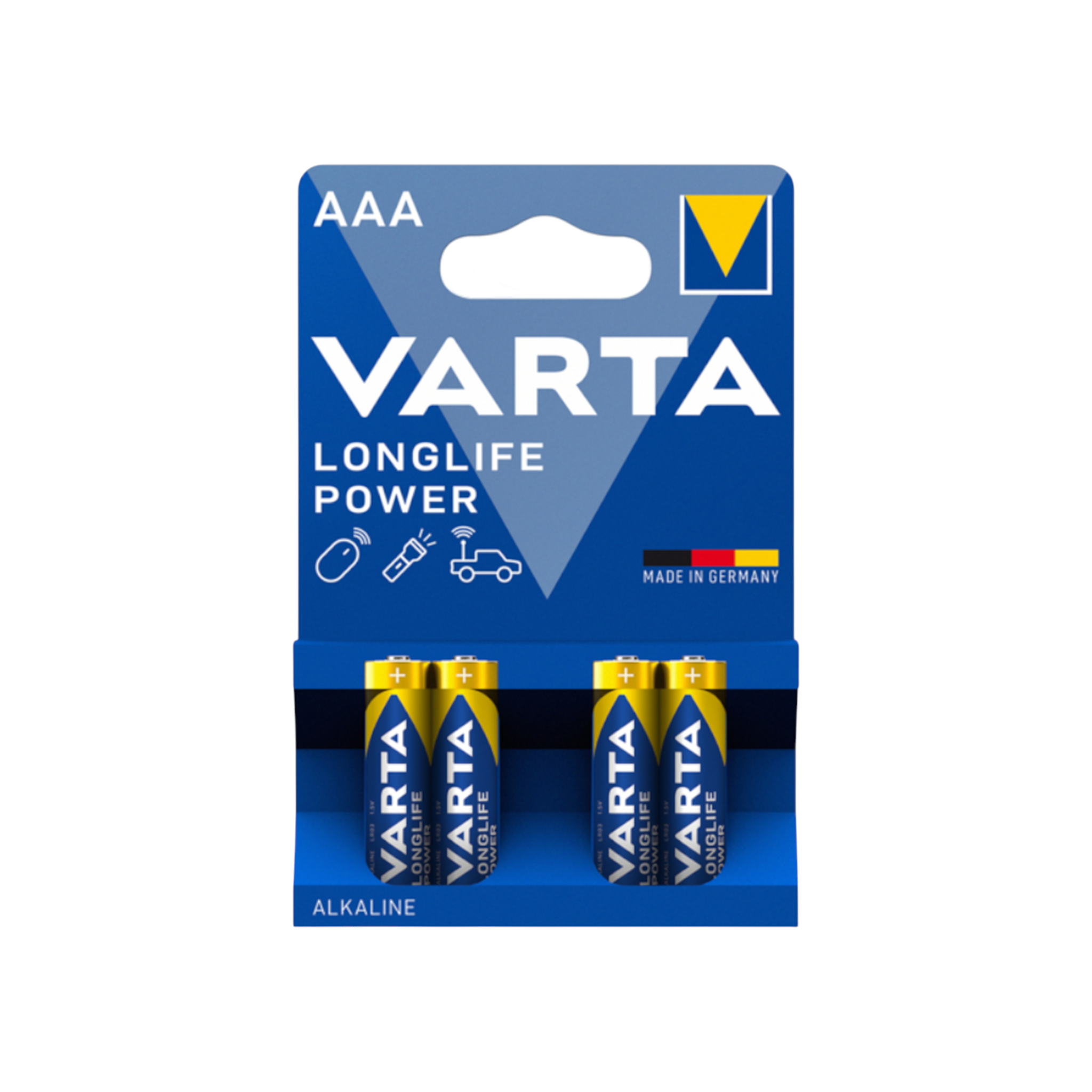 VARTA 4903 4er Blister Micro / AAA / LR03  Longlife Power Alkaline Batterien 1,5V 1260mAh High Energy