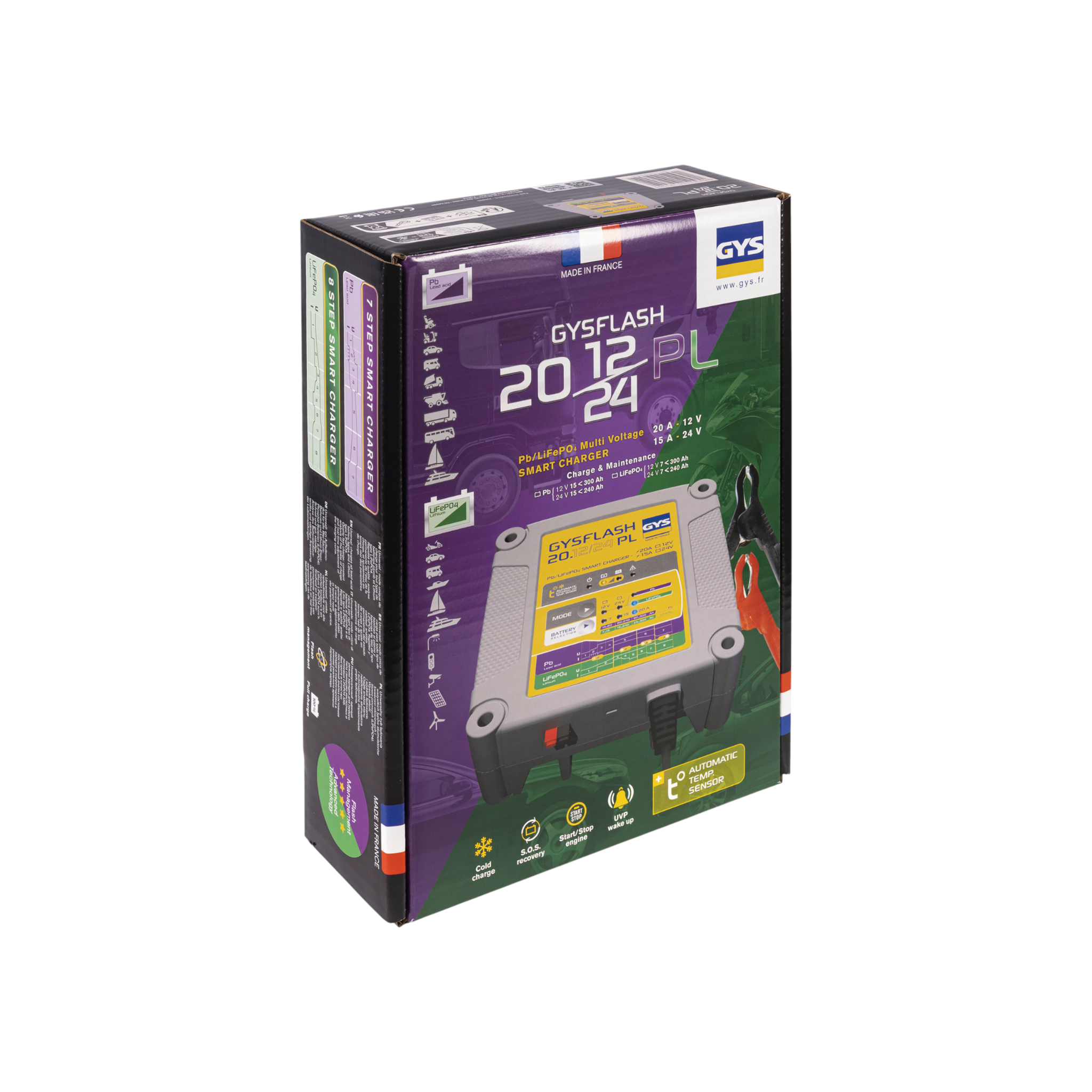 GYSFLASH 20.12/24 PL  Ladegerät 12V 20A / 24V 15A