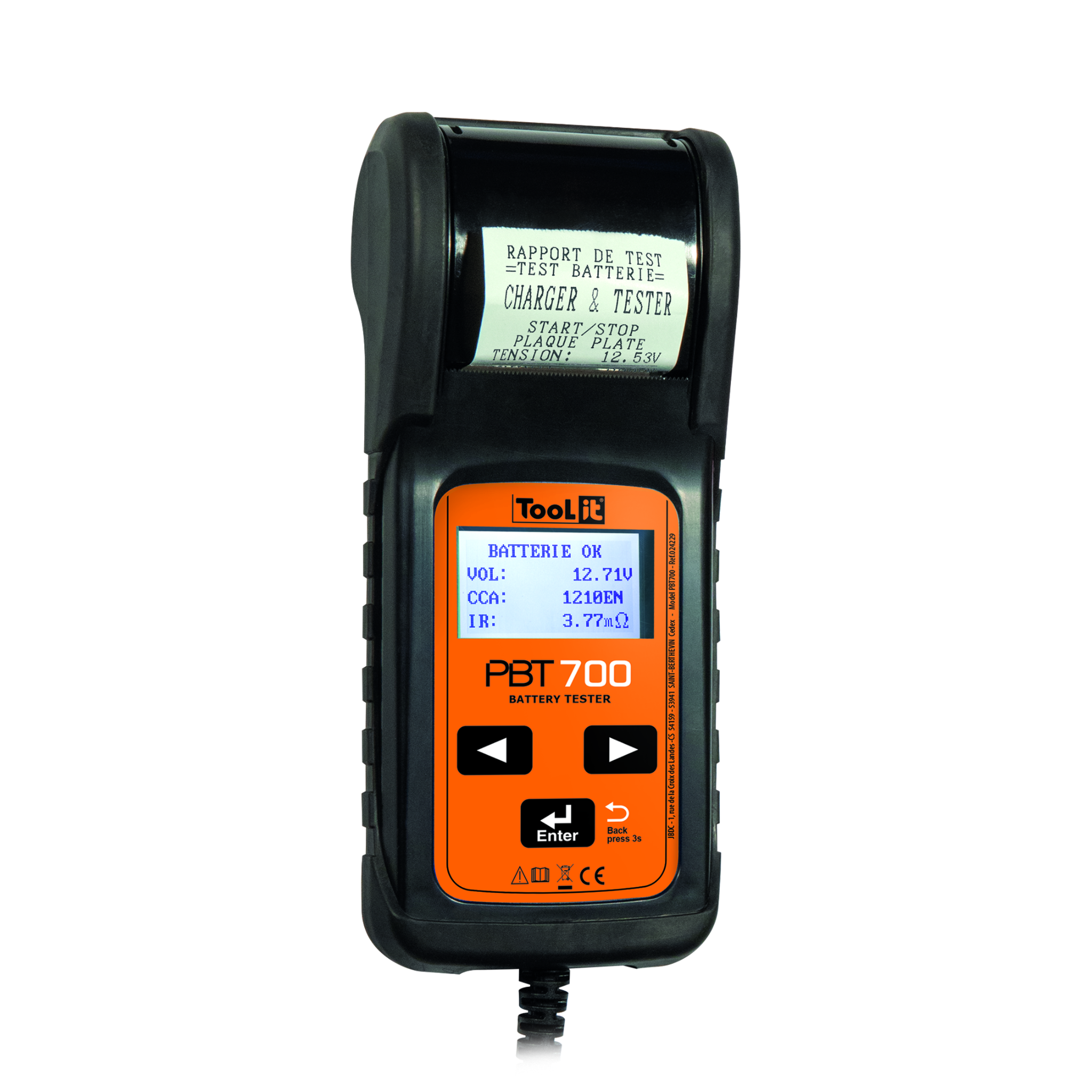 TooLit PBT700 GYS KFZ Batterie Testgerät / Batterietester für  Starterbatterien Autobatterien 12V mit Drucker