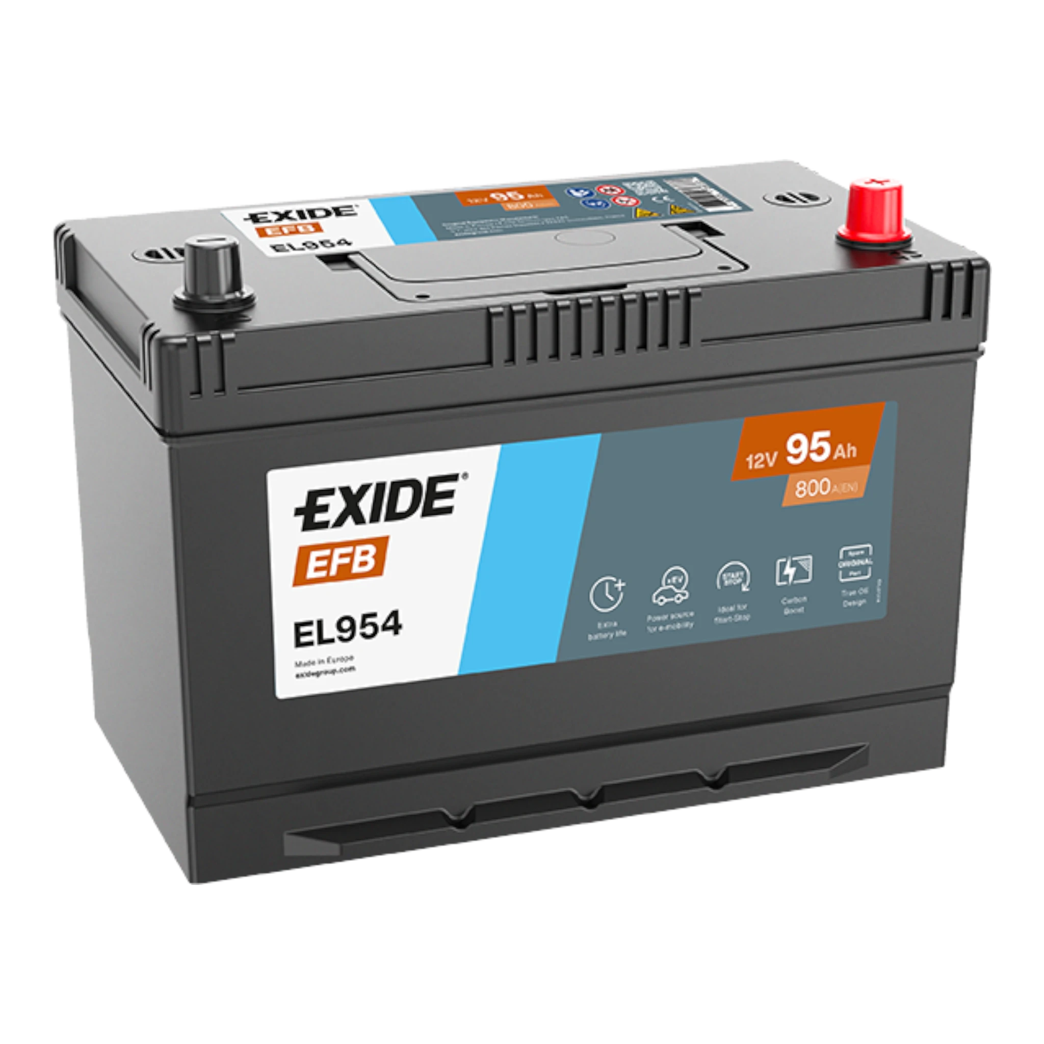 EXIDE EL954 EFB Pb Starterbatterie 12V 95Ah(C20) 800A(EN)