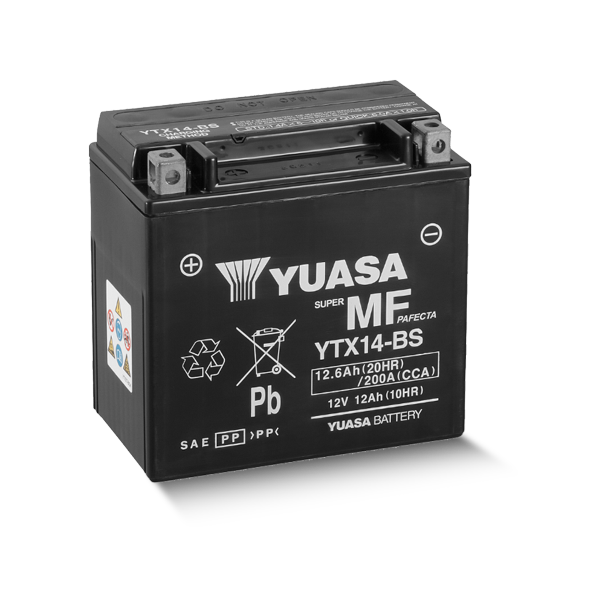 YUASA YTX14-BS CP 12V 12,6Ah/C20 - 200A (EN) Motorradbatterie WF
