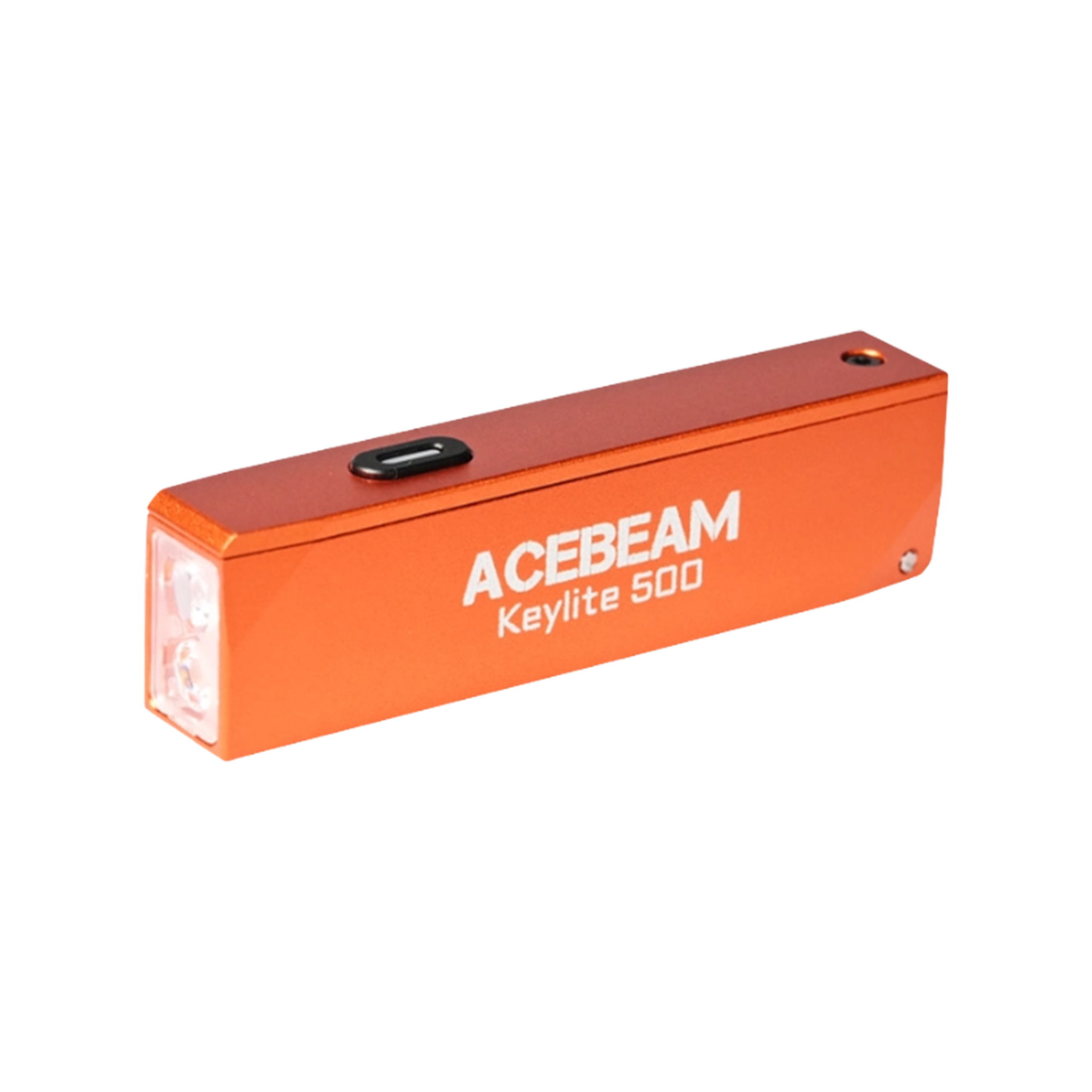 Acebeam Keylite 500 orange 500 Lumen, aufladbar über USB-C, Doppelte LEDs Ultrakompakt, 6 Modi, Wasserfest, Leuchtdauer 12h