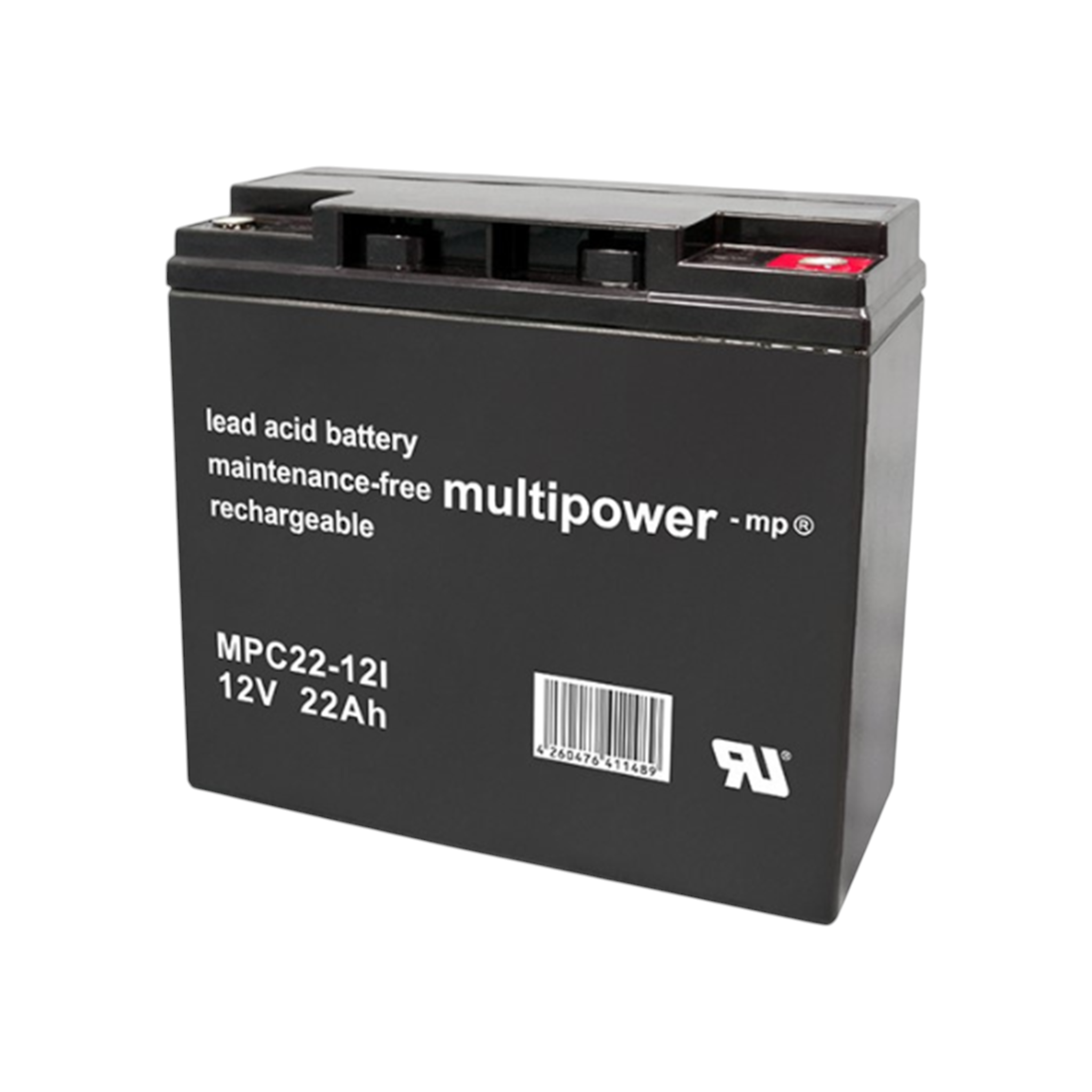 MULTIPOWER MPC22-12I AGM Akku Pb 12V 22Ah zyklenfest M6 Innengewinde
