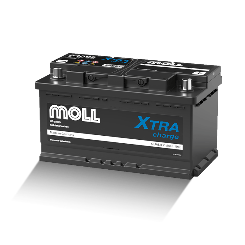 MOLL 84082  XTRA Charge "MADE IN GERMANY" Starterbatterie  12V 82Ah(20h) 800A(EN)
