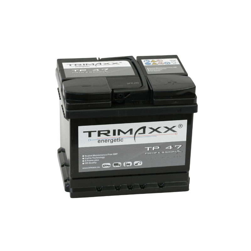 TRIMAXX energetic "Professional" TP47 pro Starterbatterie 12V 47Ah/C20 - 450A(EN)