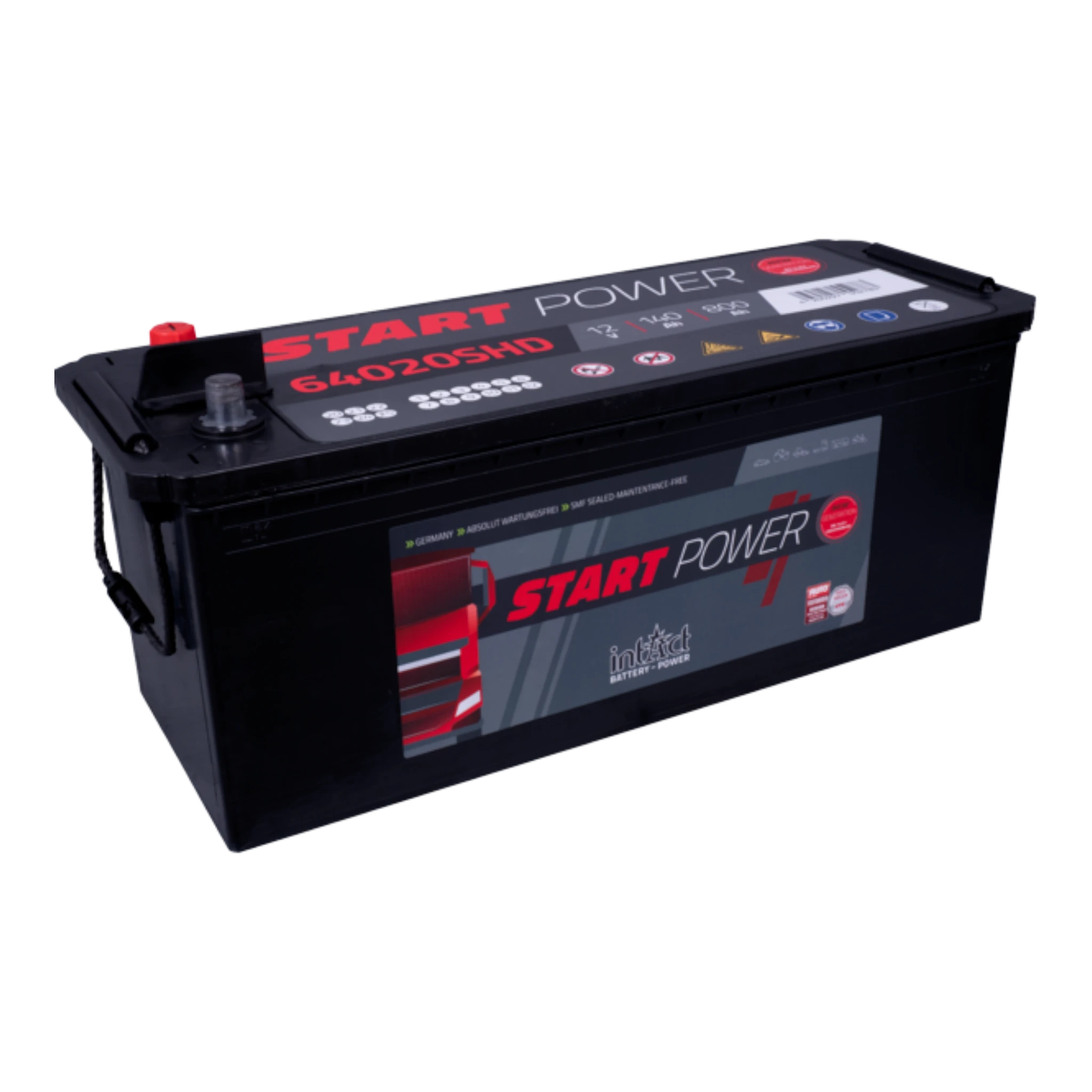 intAct Start-Power Truck 64020SHD - LKW Batterie 12V, 140Ah, 800A (EN)