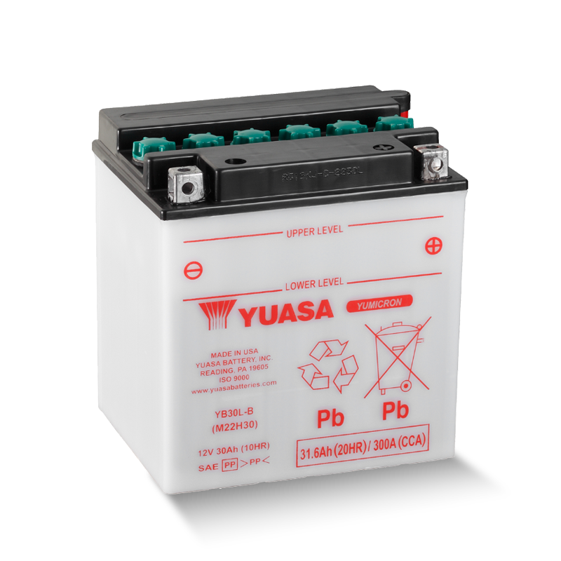 YUASA YB30L-B 12V 31,6Ah/C20 - 300A (EN) Motorradbatterie
