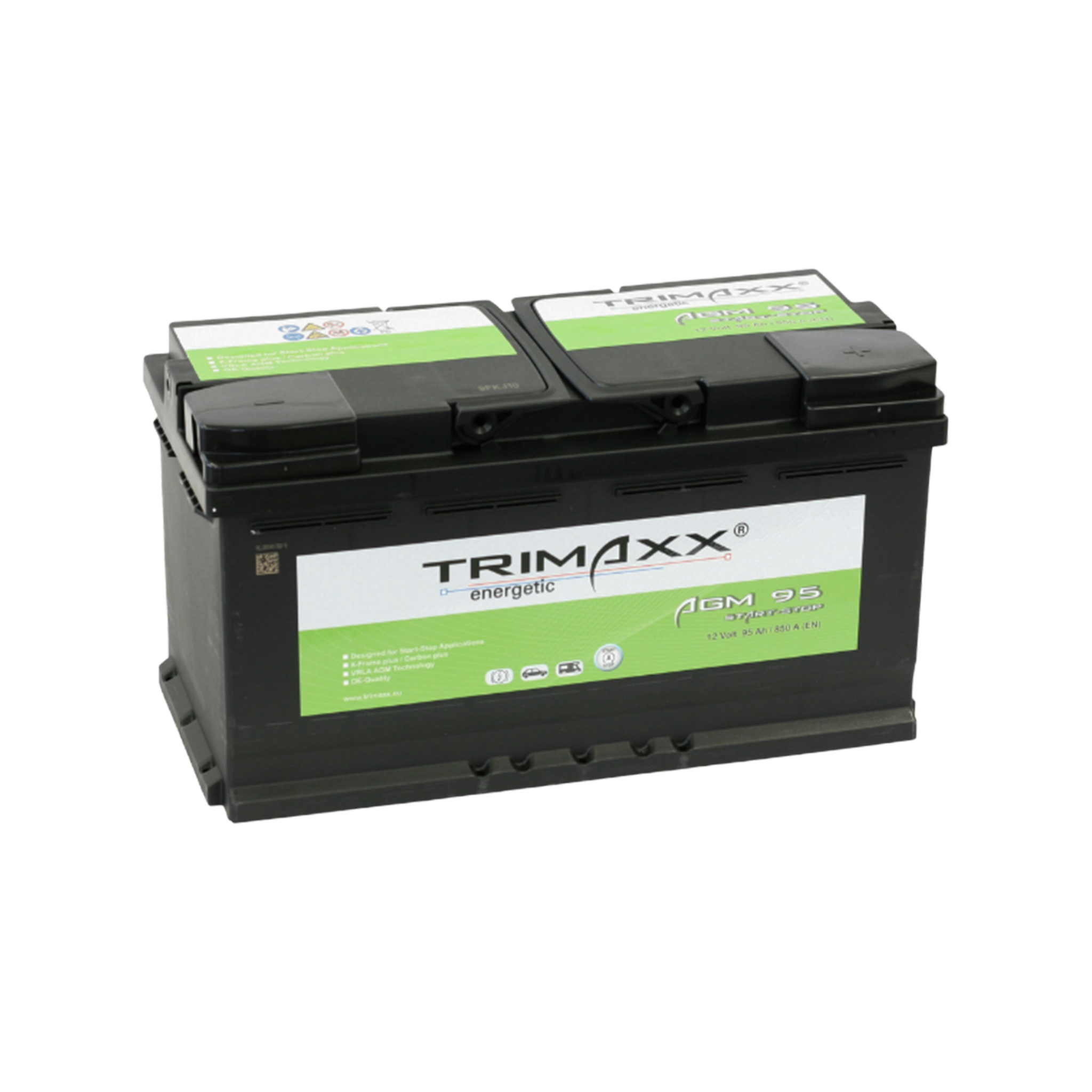 TRIMAXX energetic "Professional Start-Stop  AGM" AGM 95 Starterbatterie 12V 95Ah/C20 - 850A(EN)