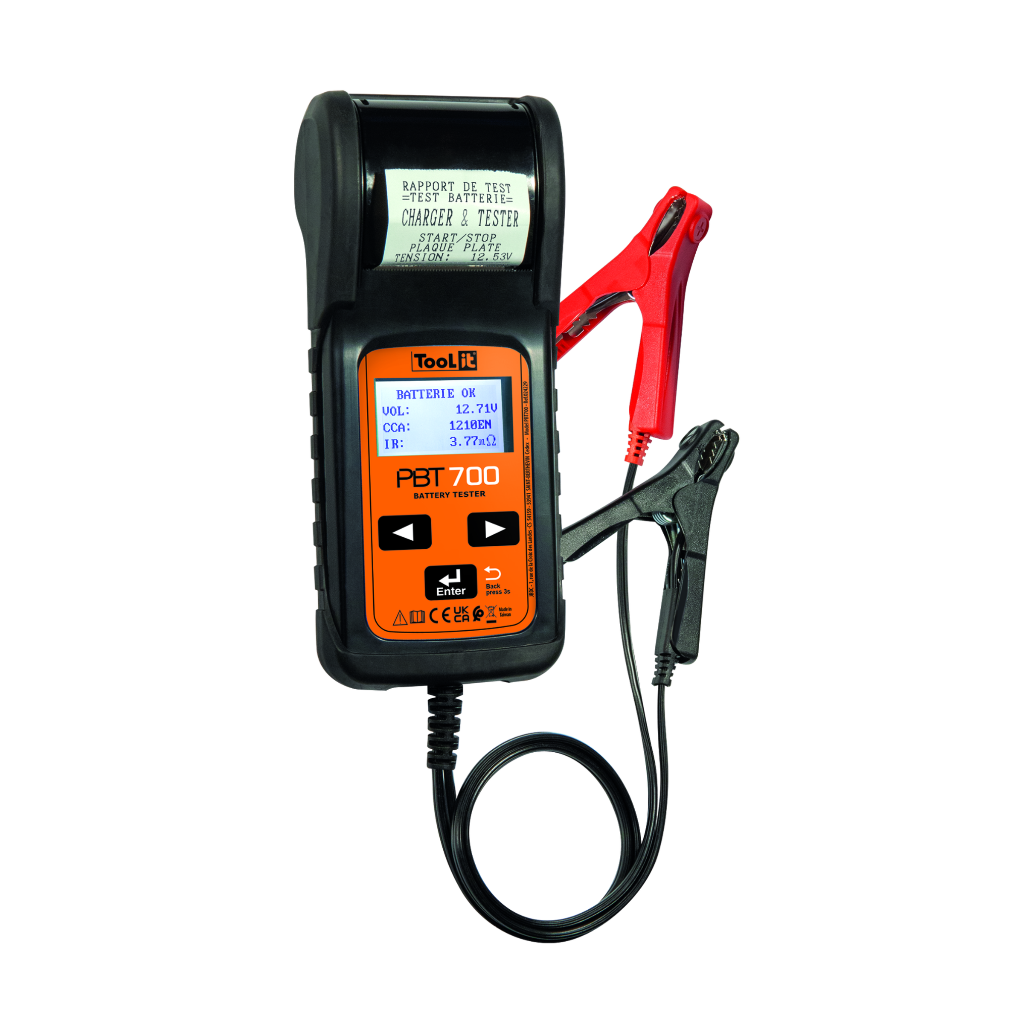 TooLit PBT700 GYS KFZ Batterie Testgerät / Batterietester für  Starterbatterien Autobatterien 12V mit Drucker