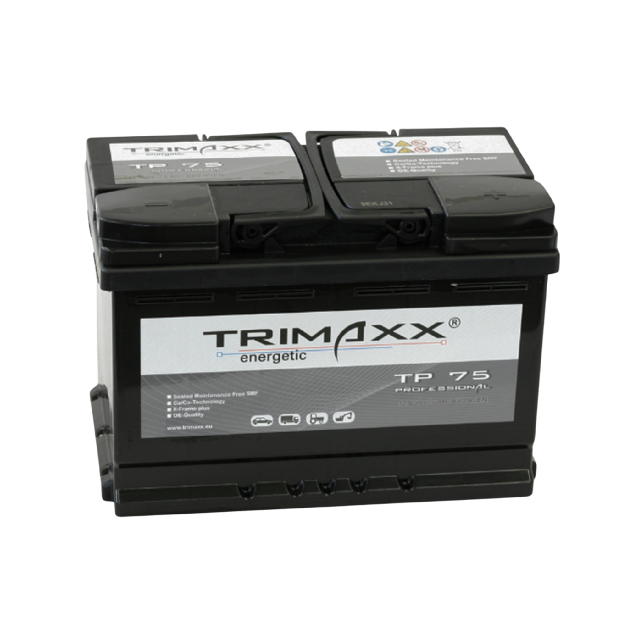 TRIMAXX energetic "Professional" TP75 pro Starterbatterie 12V 75Ah/C20 - 680A(EN)