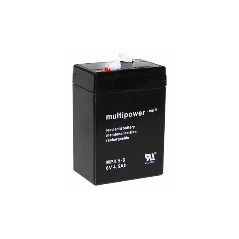 MULTIPOWER MP4.5-6 AGM Akku  Pb 6V 4,5Ah 4,8mm Fastonstecker