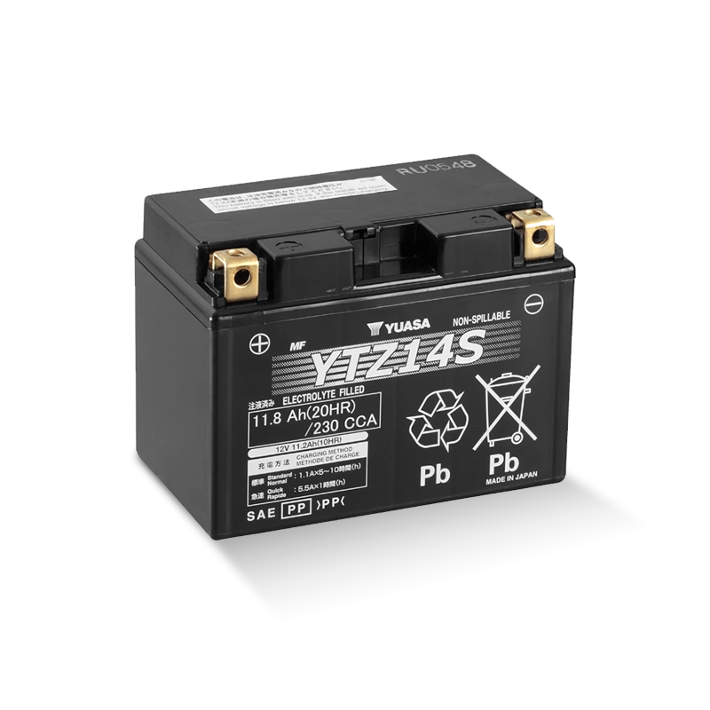 YUASA YTZ14S 12V 11,8Ah/C20 - 230A (EN) Motorradbatterie WF