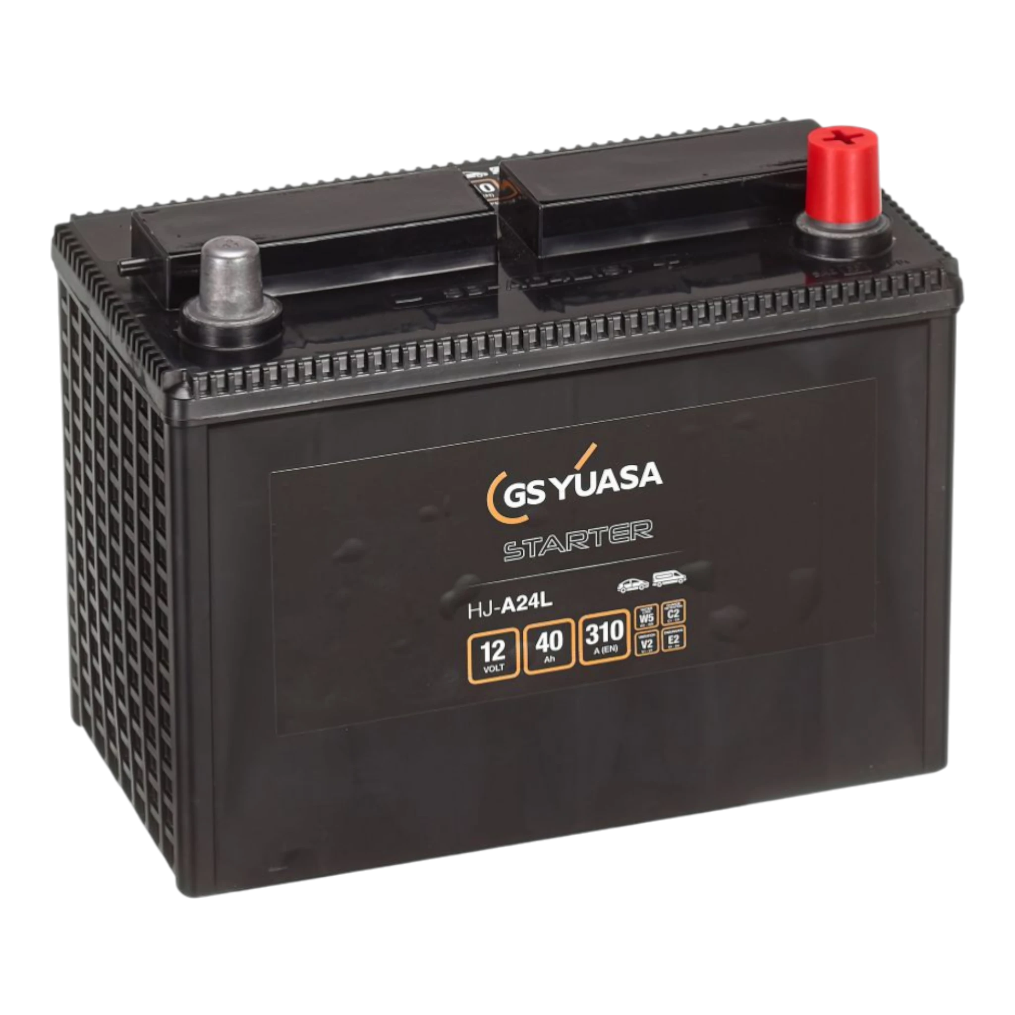 YUASA HJ-A24L AGM Starterbatterie  12V 40Ah 310A für Mazda MX5