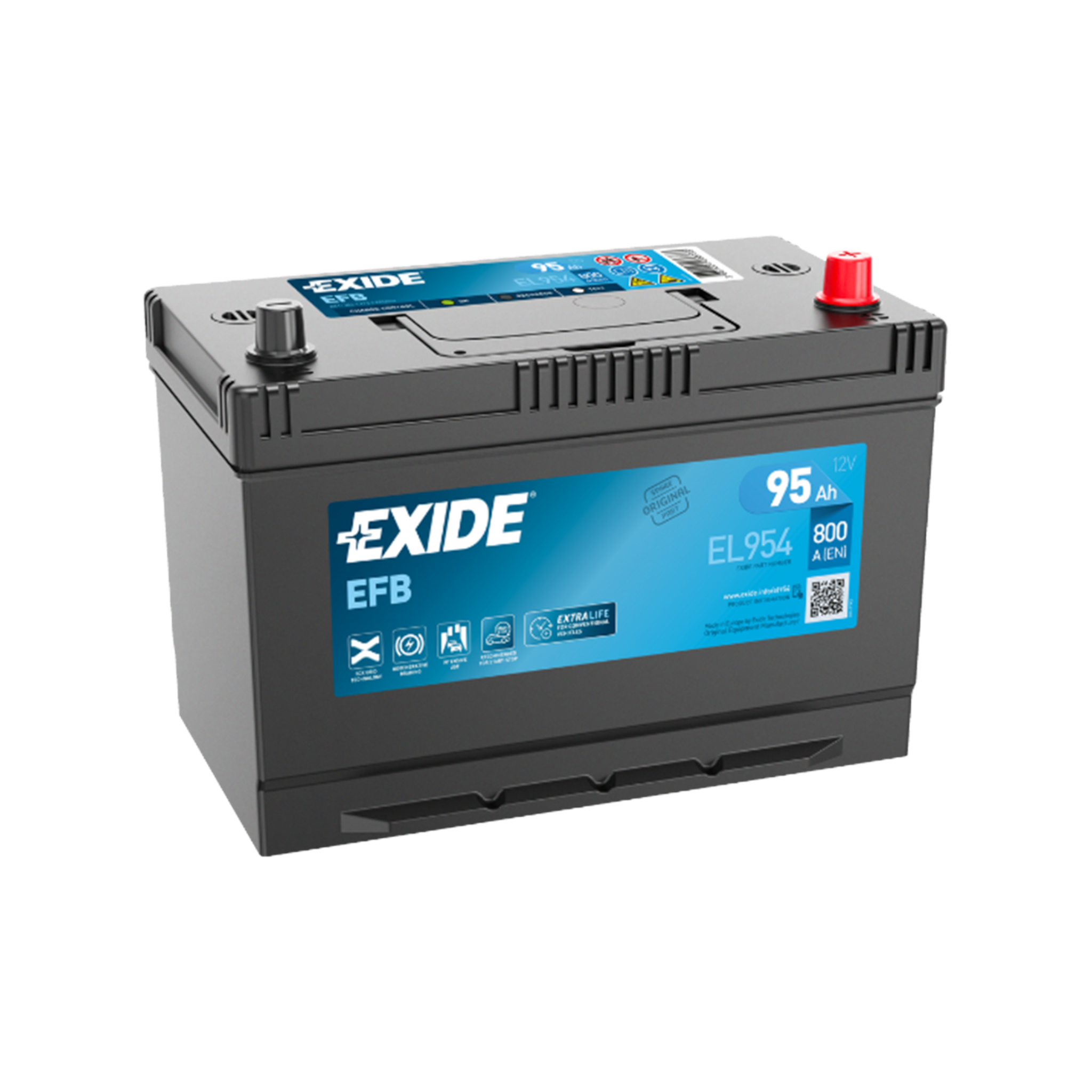 EXIDE EL954 EFB Pb Starterbatterie 12V 95Ah(C20) 800A(EN)