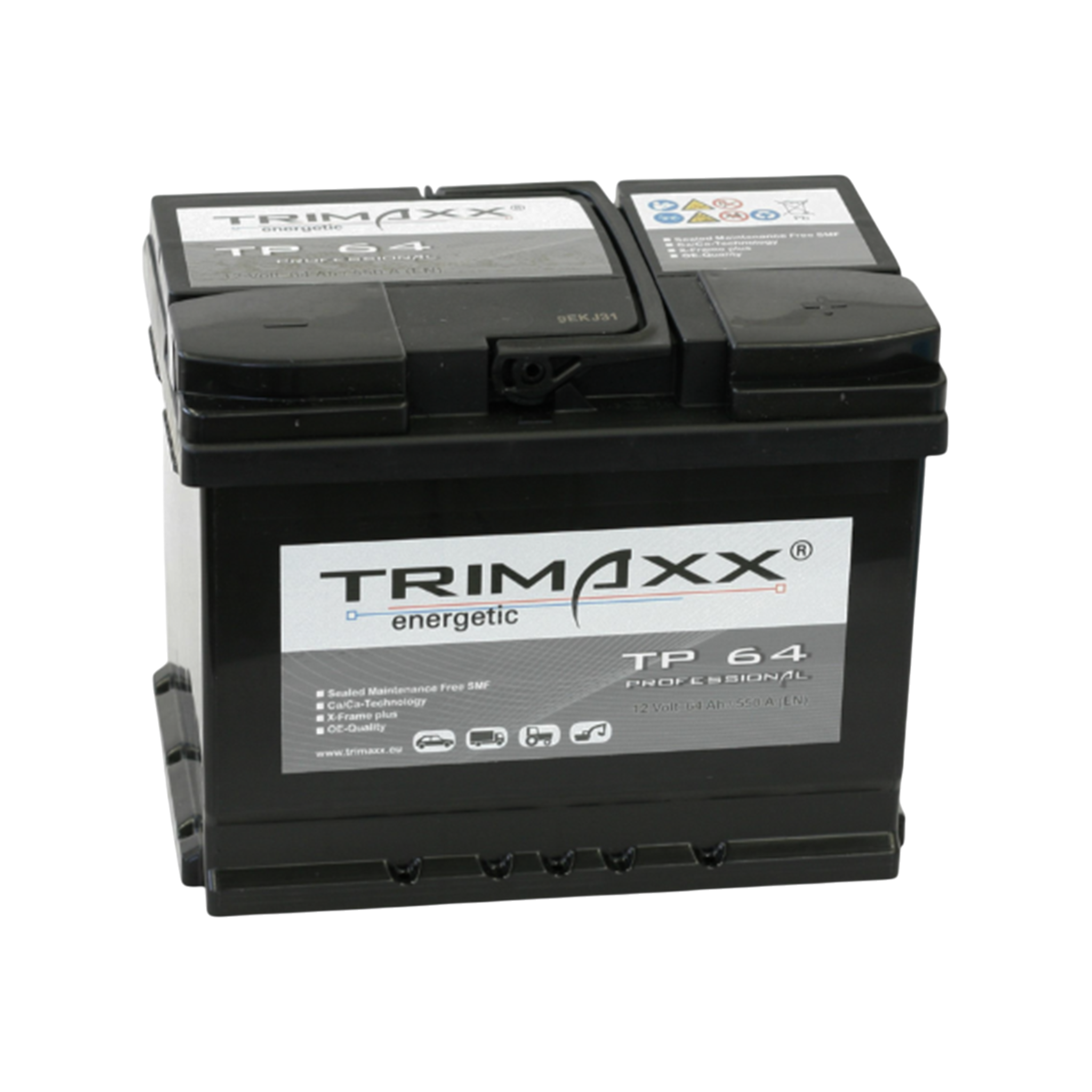 TRIMAXX energetic "Professional" TP64 pro Starterbatterie 12V 64Ah/C20 - 590A(EN)