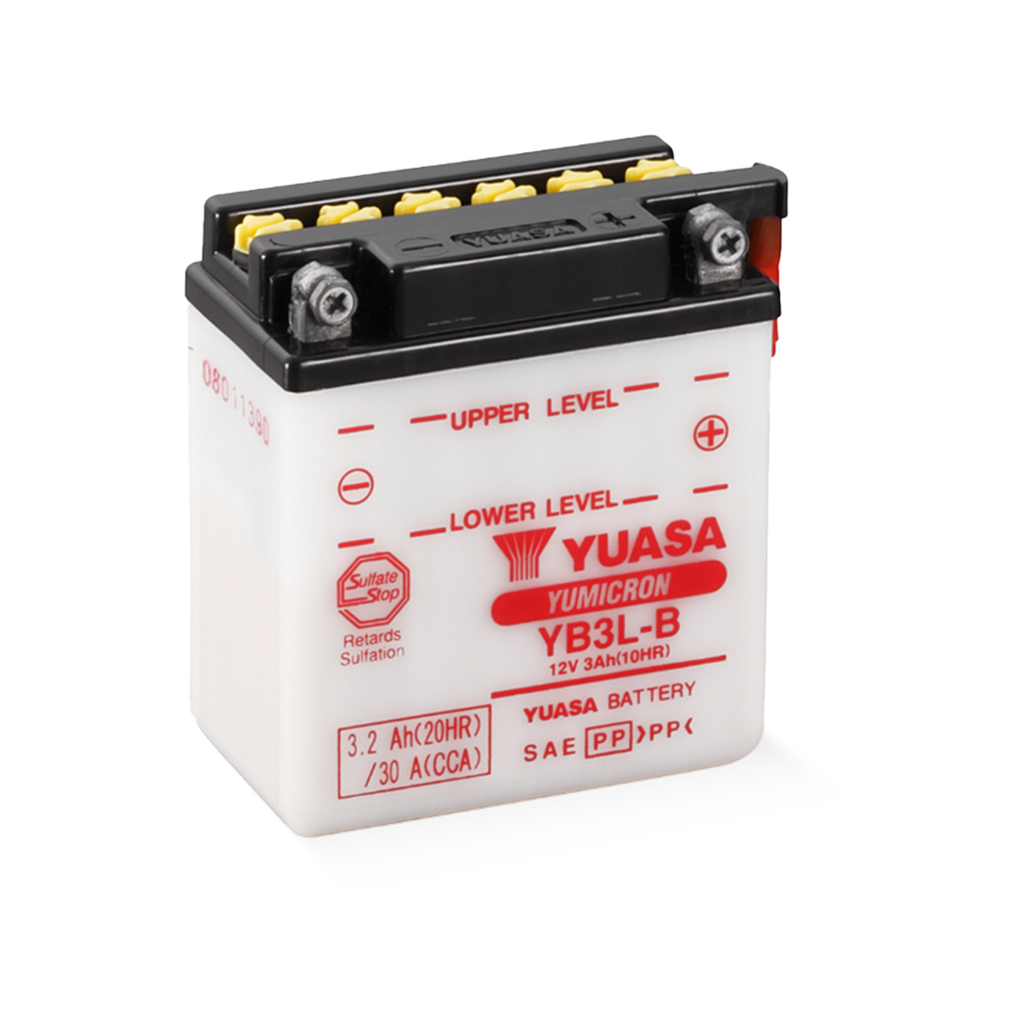 YUASA YB3L-B DC 12V 3,2Ah/C20 - 30A (EN) Motorradbatterie