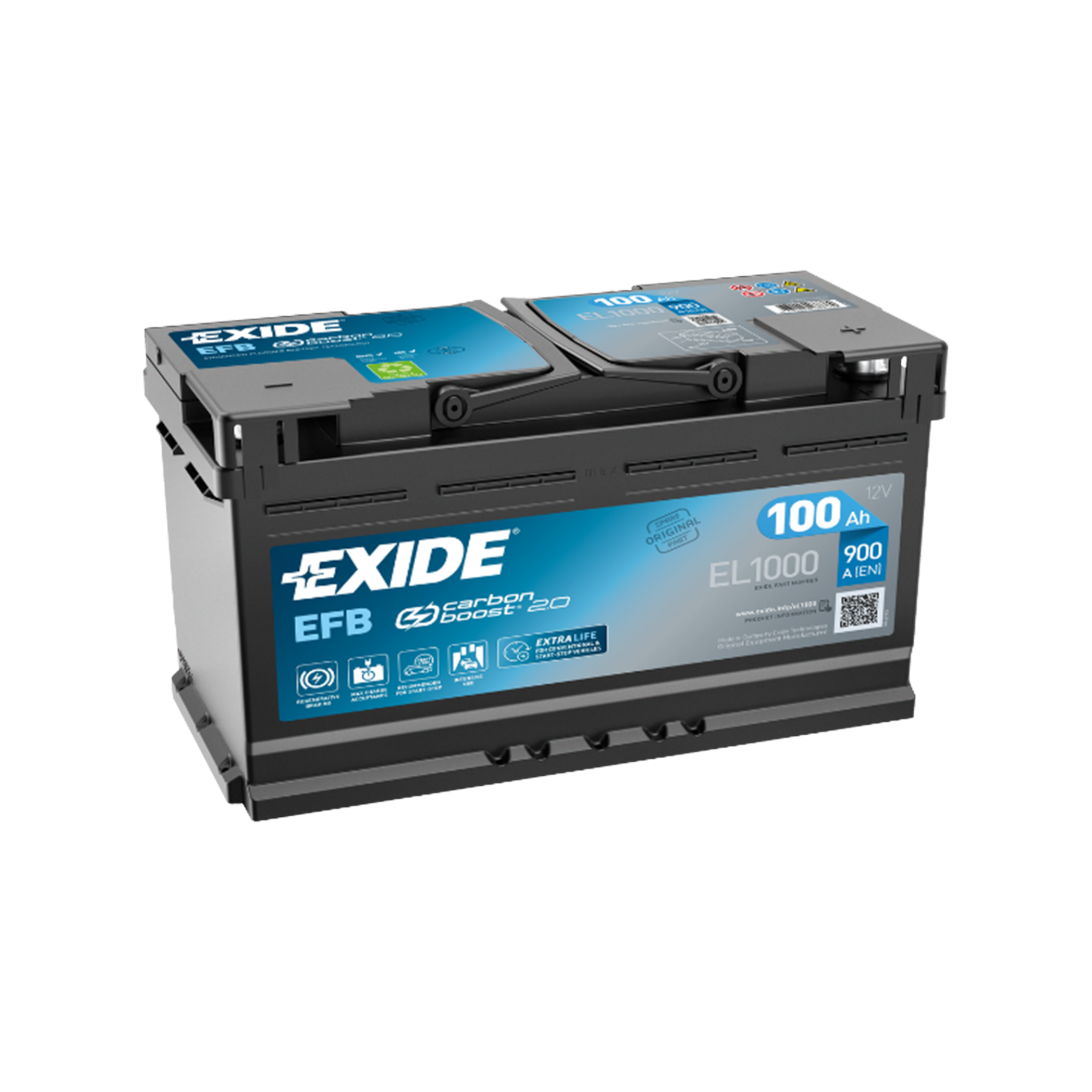 EXIDE EL1000 EFB Pb Starterbatterie 12V 100Ah(C20) 900A(EN)